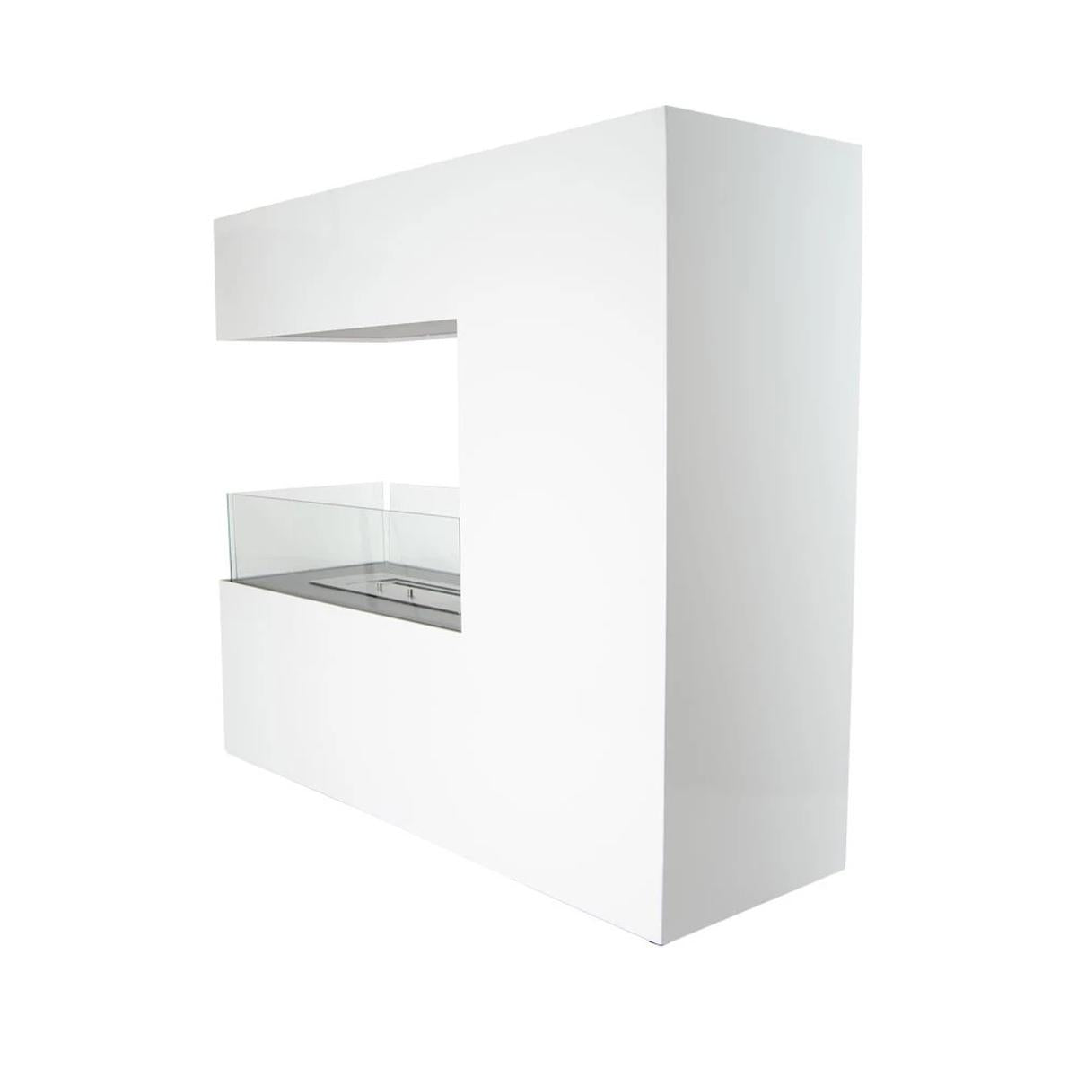 CACH Fires Topeka Bio-Standkamin, Weiß, 100 cm, Pulverbeschichtet, 2,4 kW, ein einfaches und elegantes Designstück, pulverbeschichtete Oberfläche.