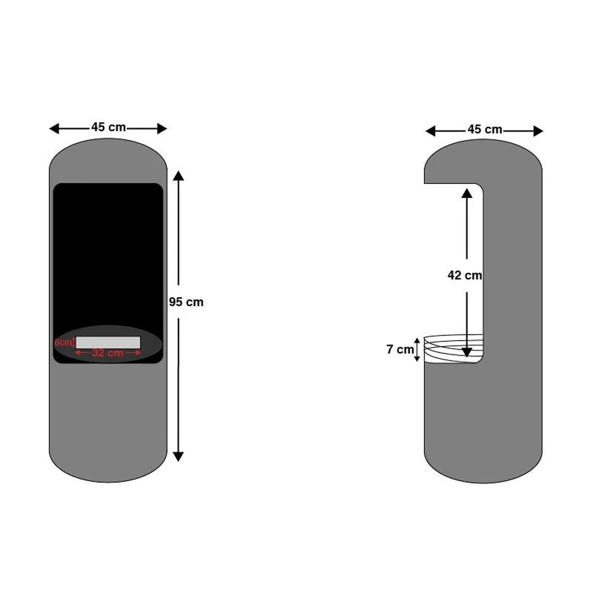 CACH Fires Montgomery Weiß, Offener Ethanol-Herd, Kaminoptik, H: 95 x Ø 45 cm, 4,5 Stunden Brenndauer, 1,9 kW