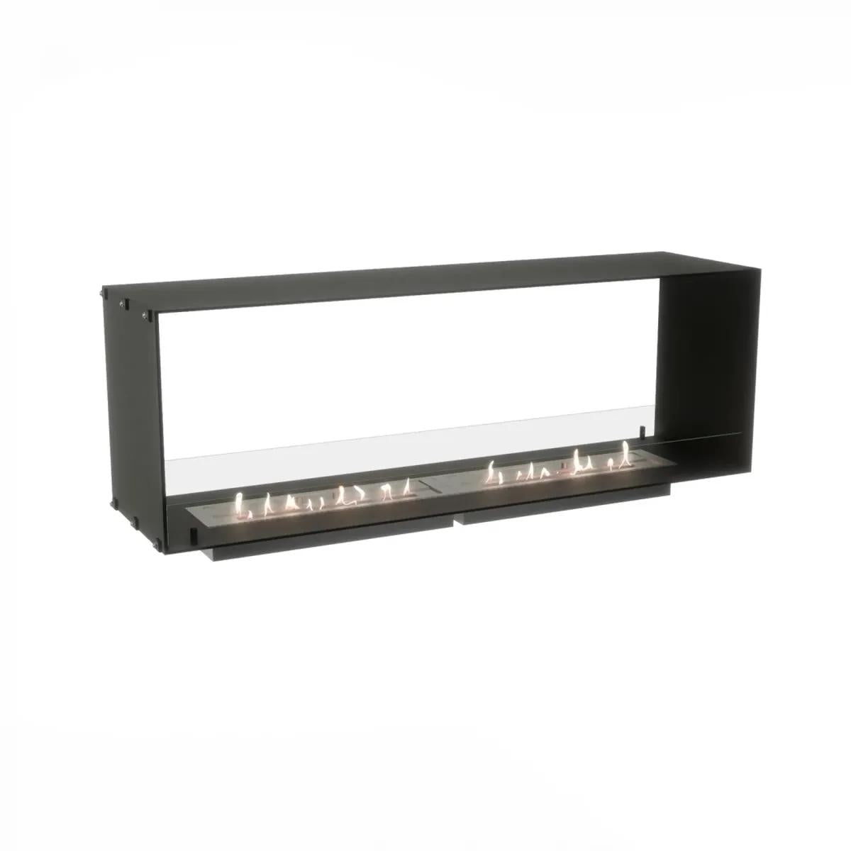 CACH Fires Foco Two 1500, doppelseitiger eingebauter Biokamin, für Trennwände und TV-Wände, 6,4 kW, 9,4 kW