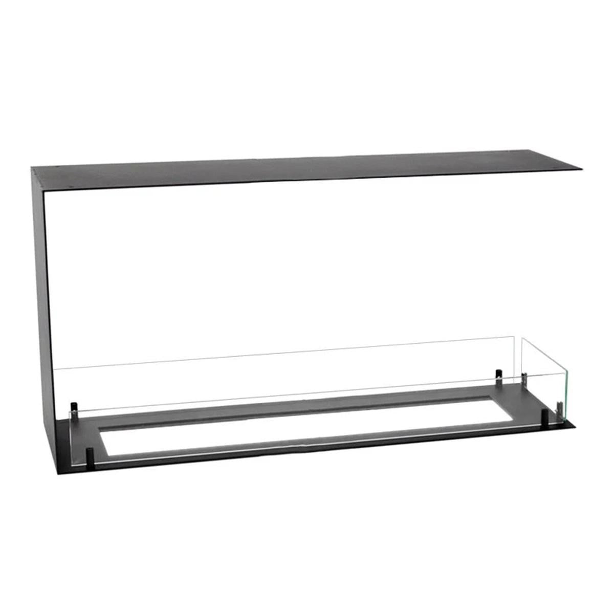 CACH Fires Foco Raumteiler 1100 Medium, Raumteiler Bioethanol Kamin, 110 cm Breite, 2 Brenner zur Auswahl, 6,2 kW