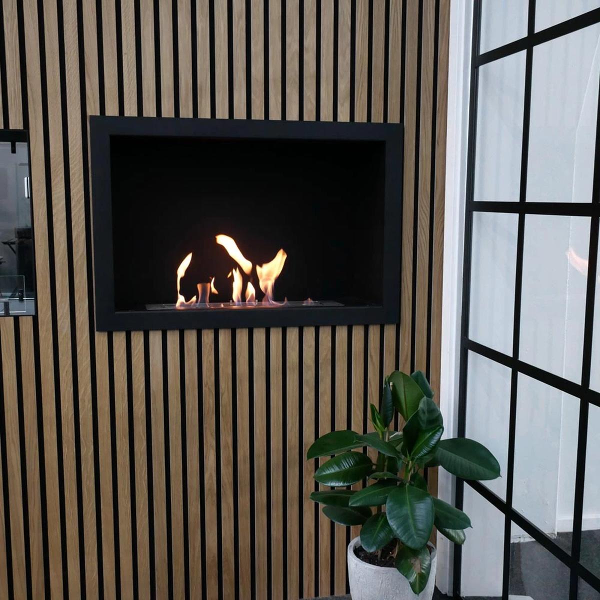 CACH Fires Foco One 800, Bioethanol-Kamin, einseitig offen, manueller oder automatischer Brenner, 3,2 kW