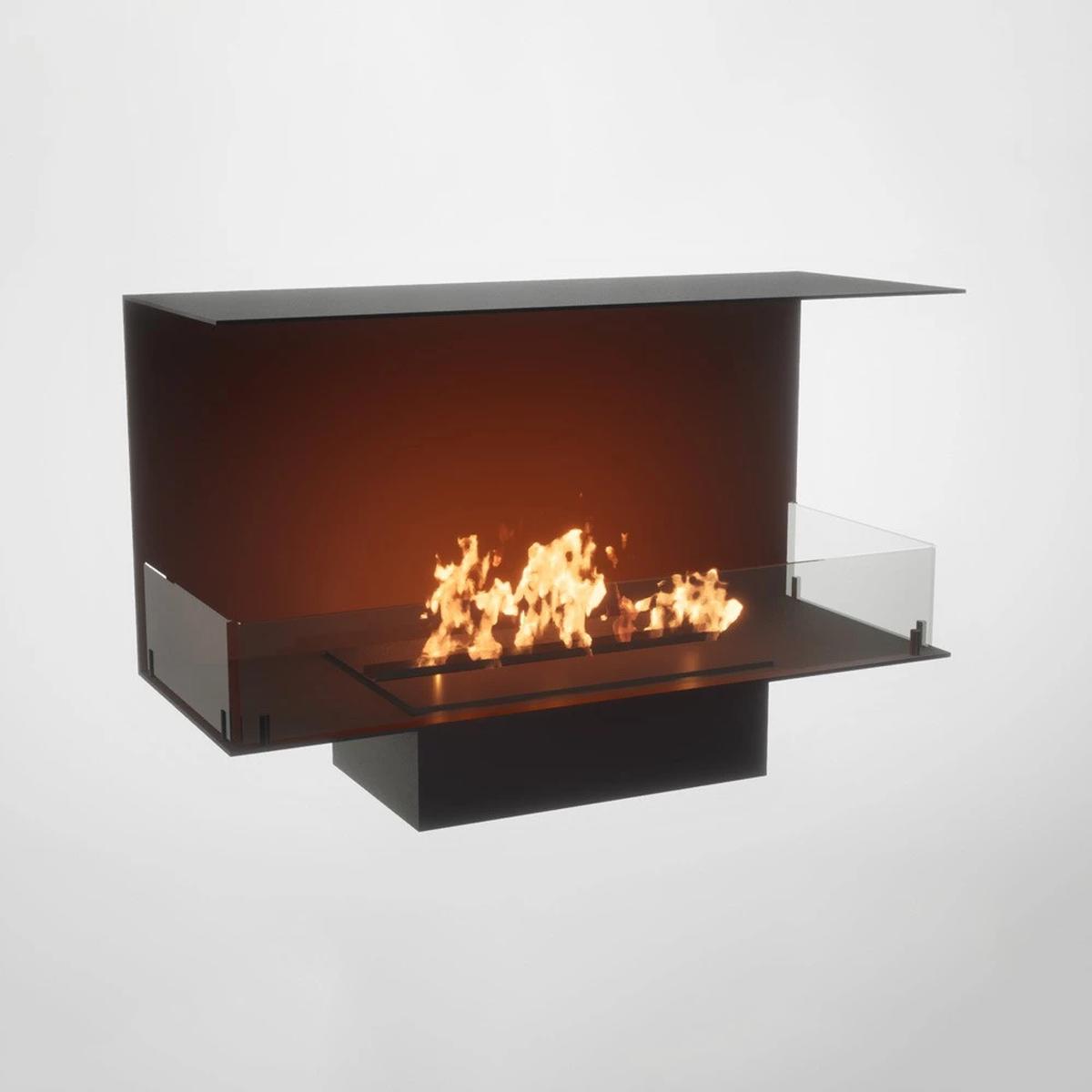 CACH Fires Foco Three 1000, Bioethanol-Einbaukamin, 4,4 kW, 3-seitig, automatische oder manuelle Brennkammer