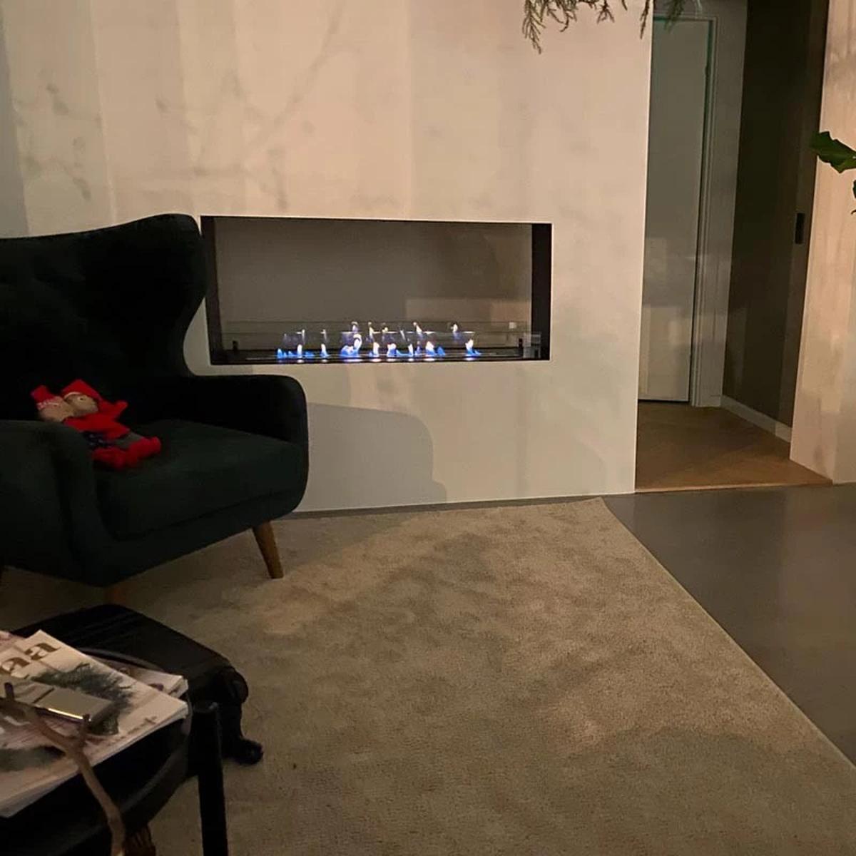 CACH Fires Foco Two 1200, doppelseitiger Bioethanol-Wandkamin, manueller oder automatischer Brenner, 6,2 kW