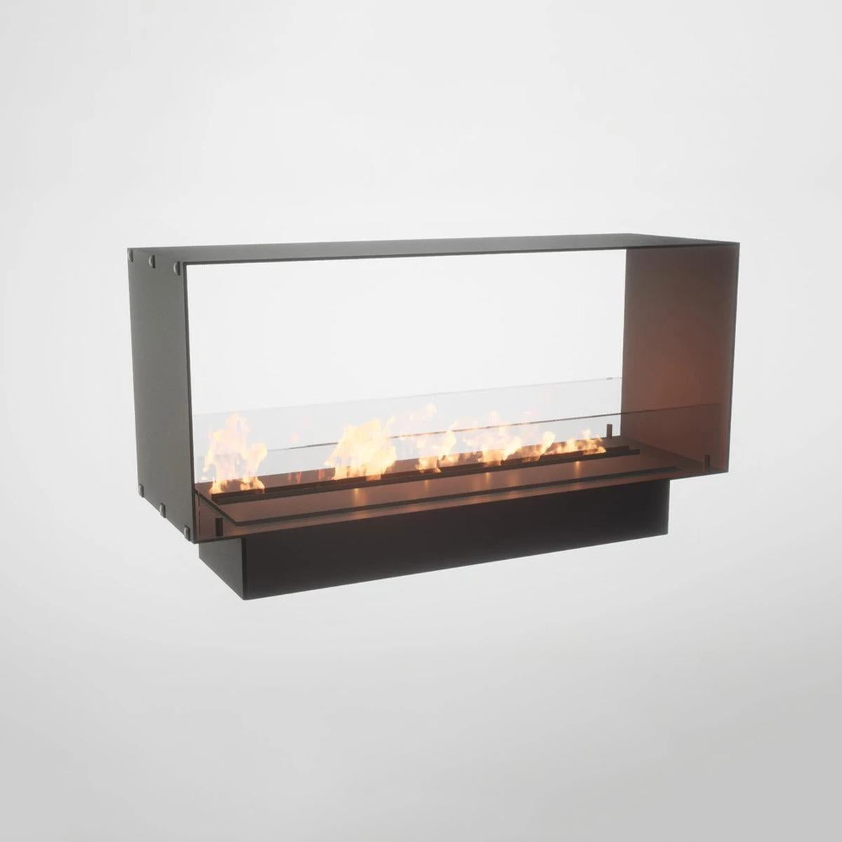 CACH Fires Foco Two 1200, doppelseitiger Bioethanol-Wandkamin, manueller oder automatischer Brenner, 6,2 kW