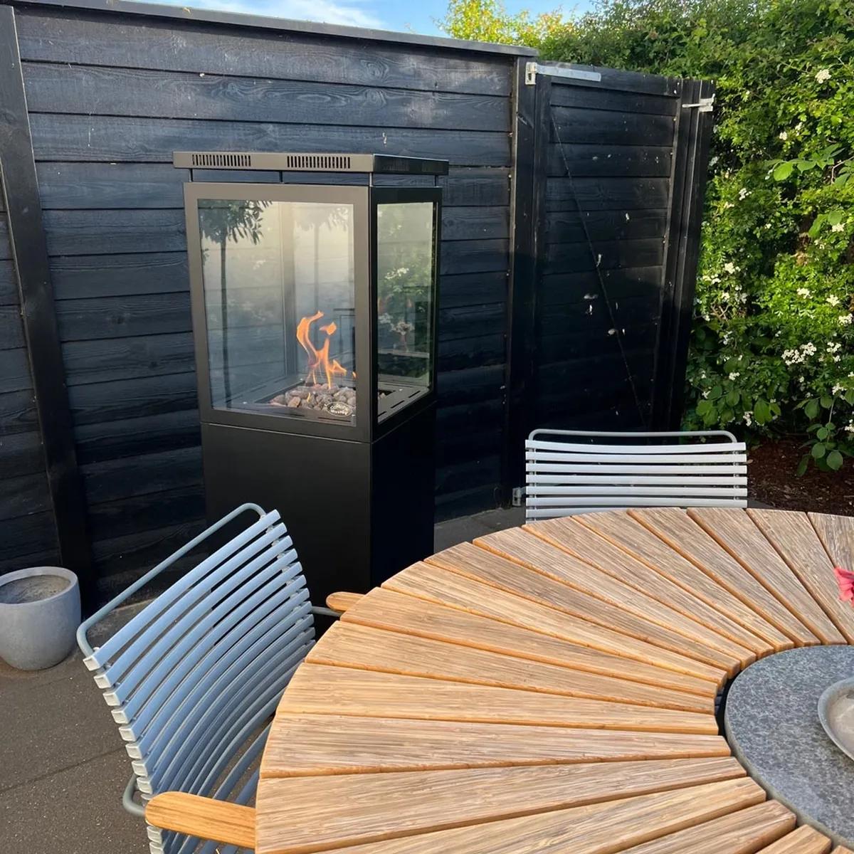 CACH Fires Muztag Murcia Terrassenheizung, freistehend, schwarz, gasbetrieben, 7,3 kW