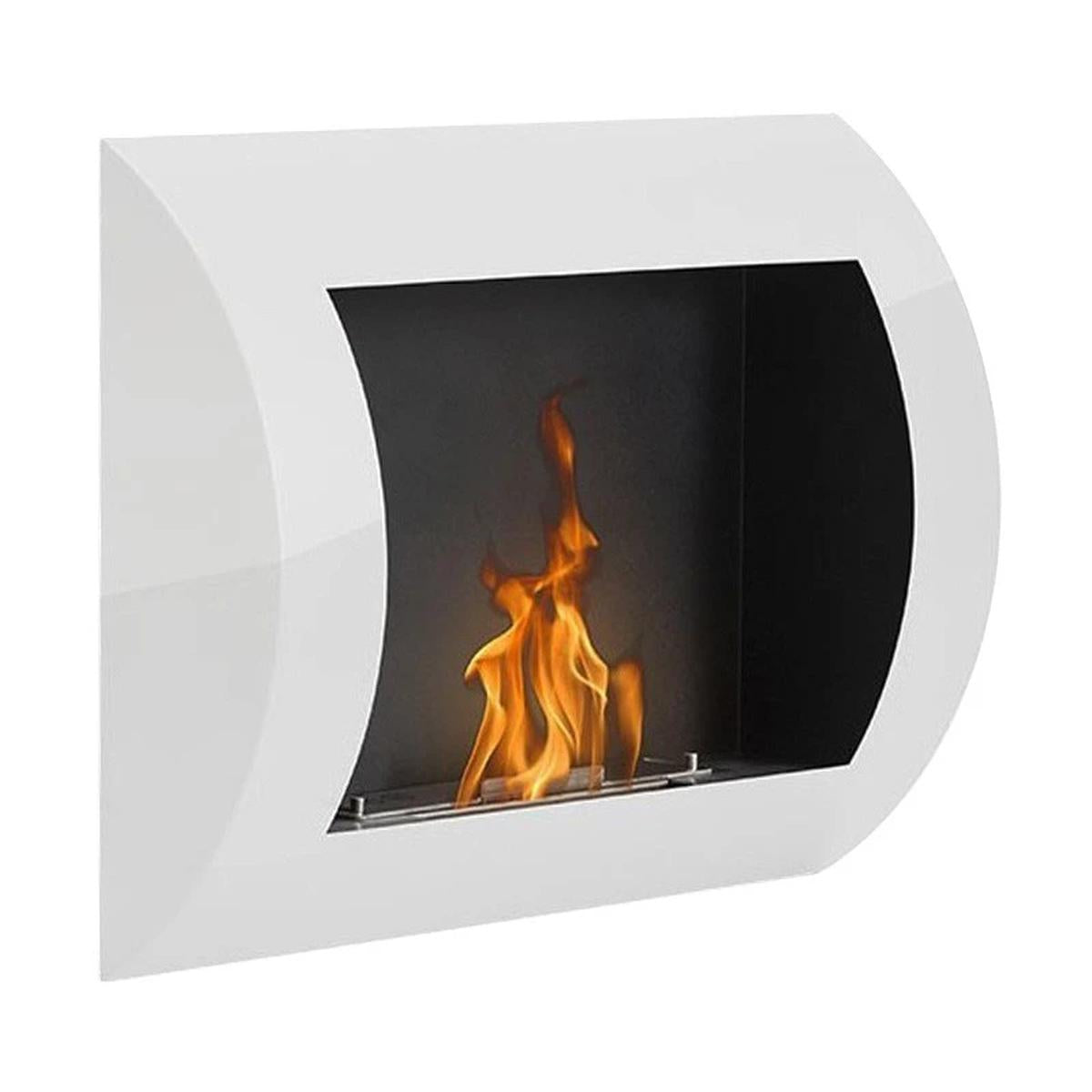 CACH Fires Ocean Bioethanol-Wandkamin, Weiß 60 cm, 1,75 kW, elegante und stilvolle Ergänzung, passt nahtlos in jeden Raum