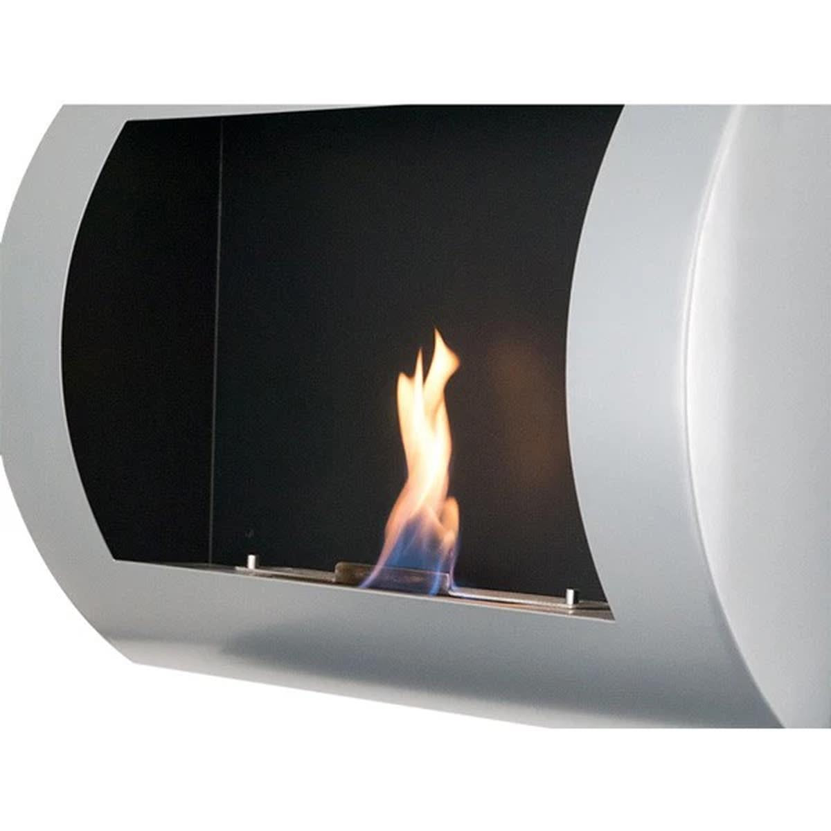 CACH Fires Ocean Bioethanol-Wandkamin, Weiß 60 cm, 1,75 kW, elegante und stilvolle Ergänzung, passt nahtlos in jeden Raum