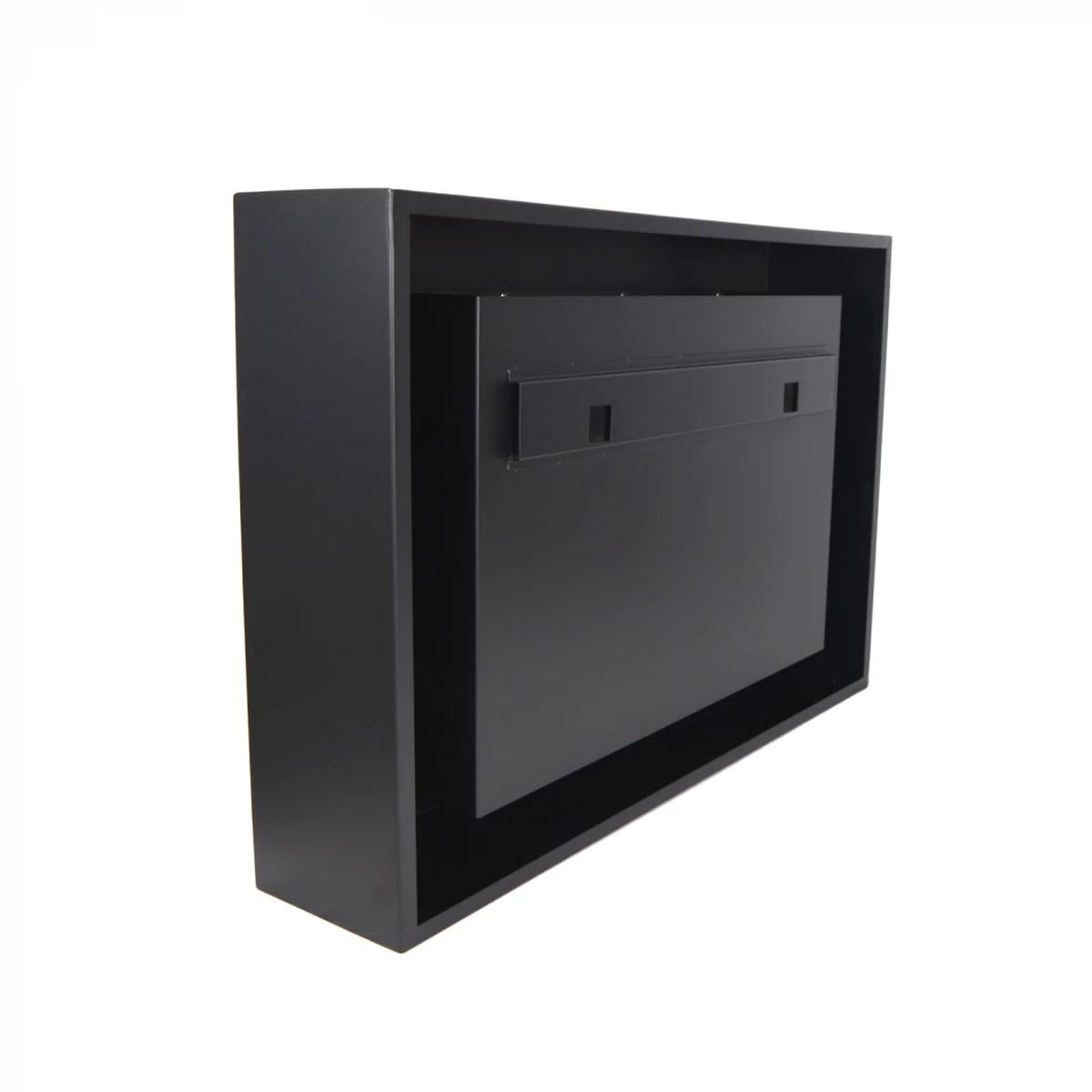 CACH Fires Nebraska Ethanol Wandkamin, Schwarz, 78 cm Breite, Bioethanol, 1,5 kW