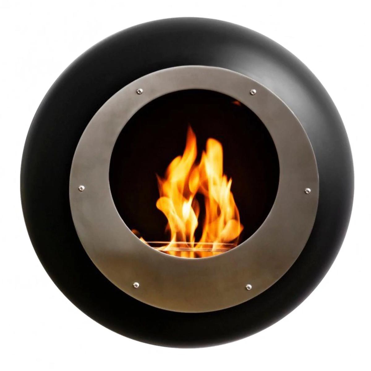 CACH Fires Cocoon Feuer Cocoon Ethanol Kamin Vellum, Schwarz, Leistung: 3 kW