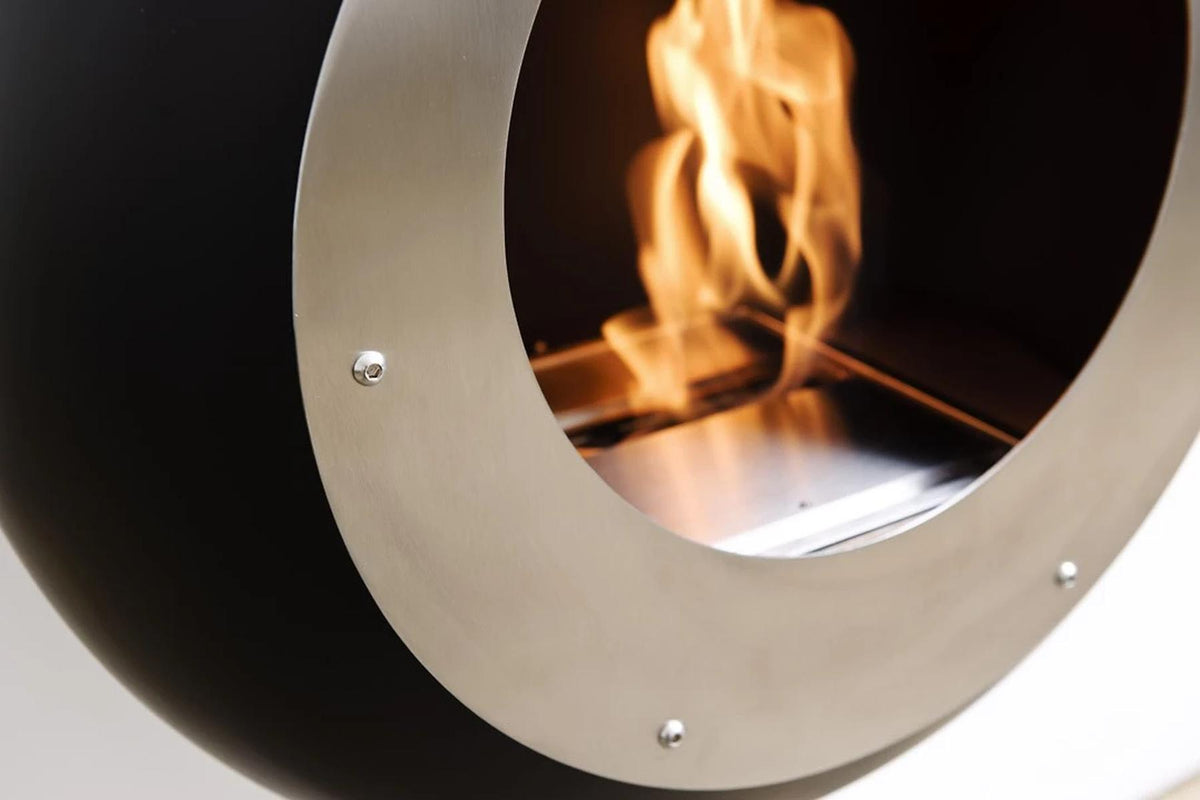 CACH Fires Cocoon Feuer Cocoon Ethanol Kamin Vellum, Schwarz, Leistung: 3 kW