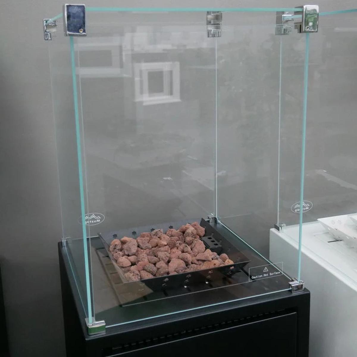CACH Fires Muztag Malaga Ersatzglas, Transparent, Maße: Geeignet für Malaga Terrassenheizung, hitzebeständiges Glas, 1 Stück