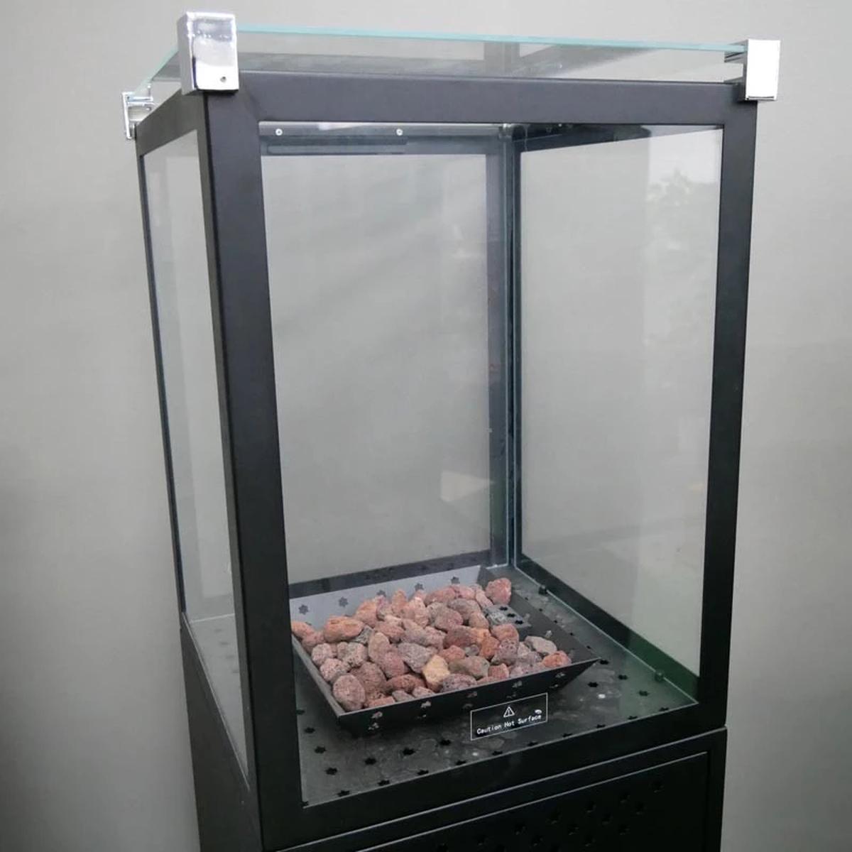 CACH Fires Muztag Marbella Terrassenheizung Ersatzglas, transparent, geeignet für Gasbetrieb, 13 kW