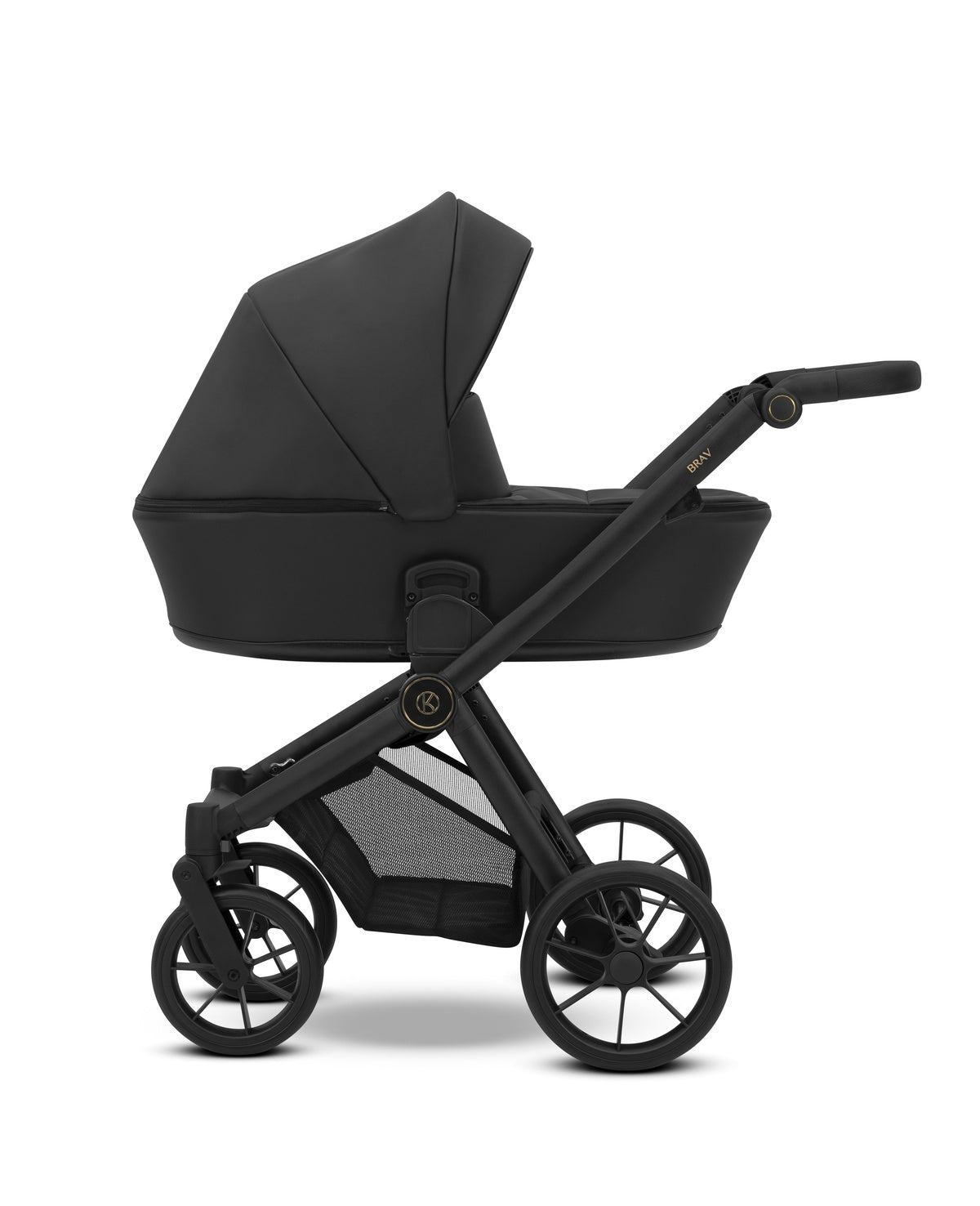 Seitenansicht eines modernen Kinderwagens