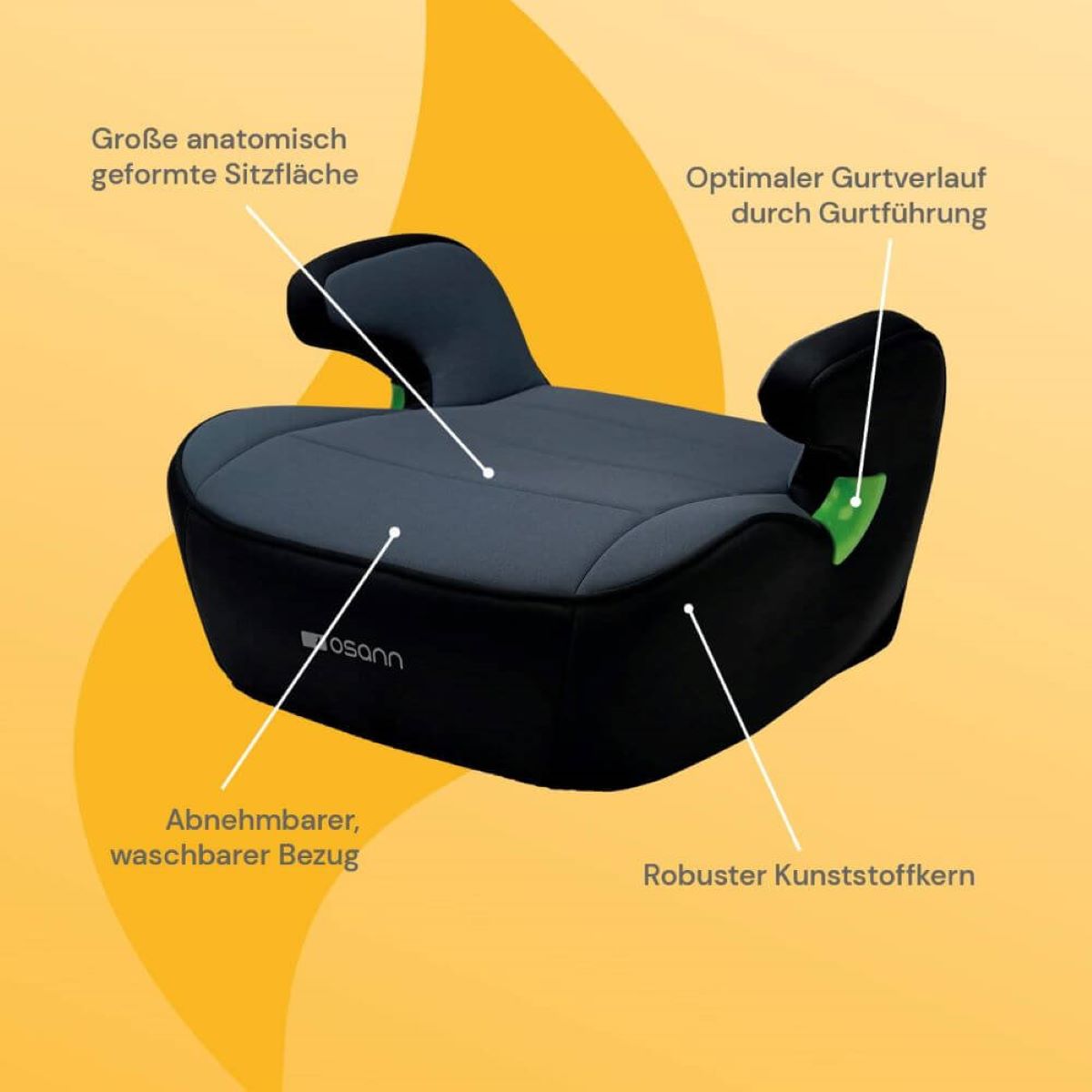 Osann Junior i-Size Sitzerhöhung 126–150 cm – Nero