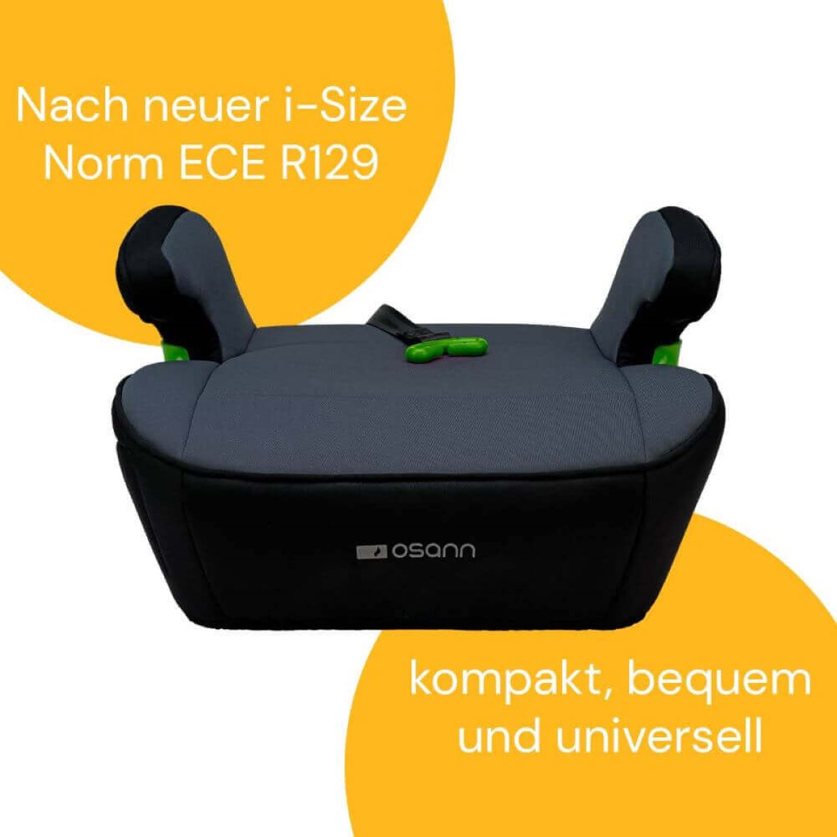 Osann Junior Gurtfix i-Size Sitzerhöhung 126–150 cm – Nero