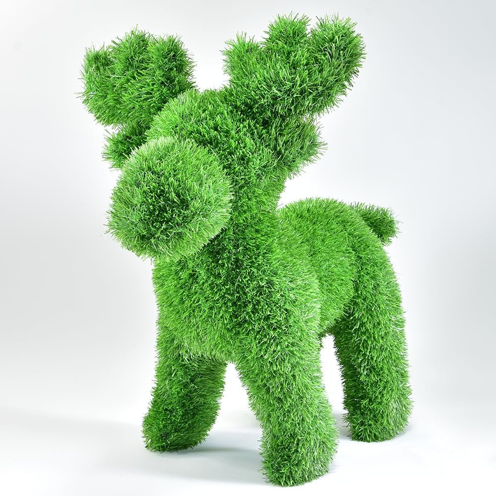 AniPlants, Grasfigur,"Elch/Rentier", klein, Gartendeko, 55cm