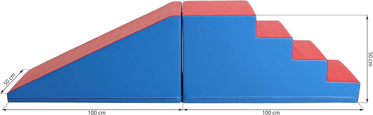 IGLU Set 1X Spielbauklötze XL mit Rutsche riesige Softbausteine aus Schaumstoff Motorikförderung f. Kinder