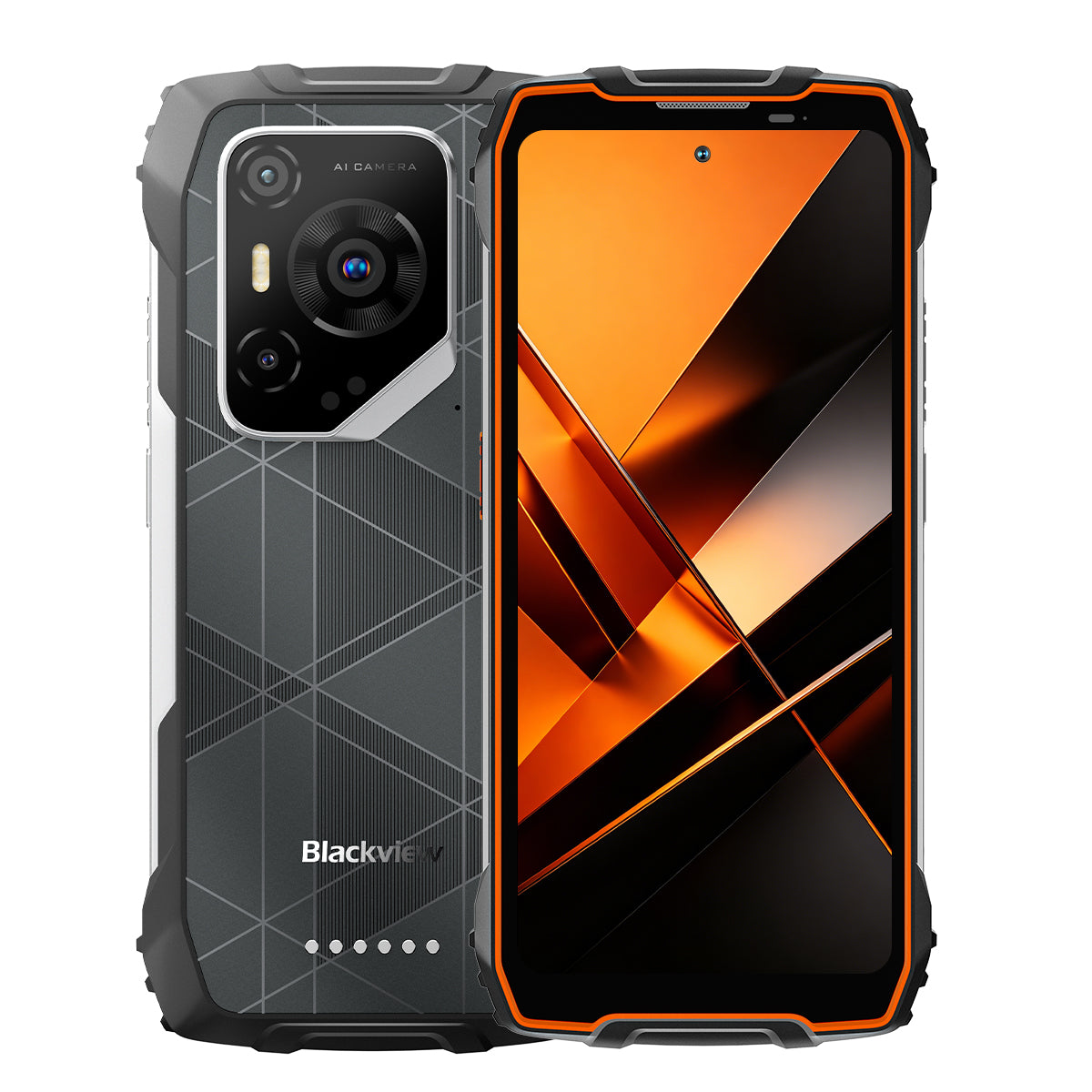 Blackview BL7000 Pro Orange Anischt beider Seiten