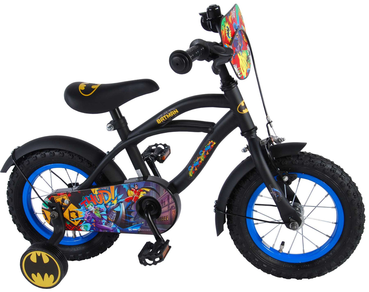 Volare ultimatives Batman 12-Zoll Kinderfahrrad - Sicherheit, Komfort und Spaß in einem!