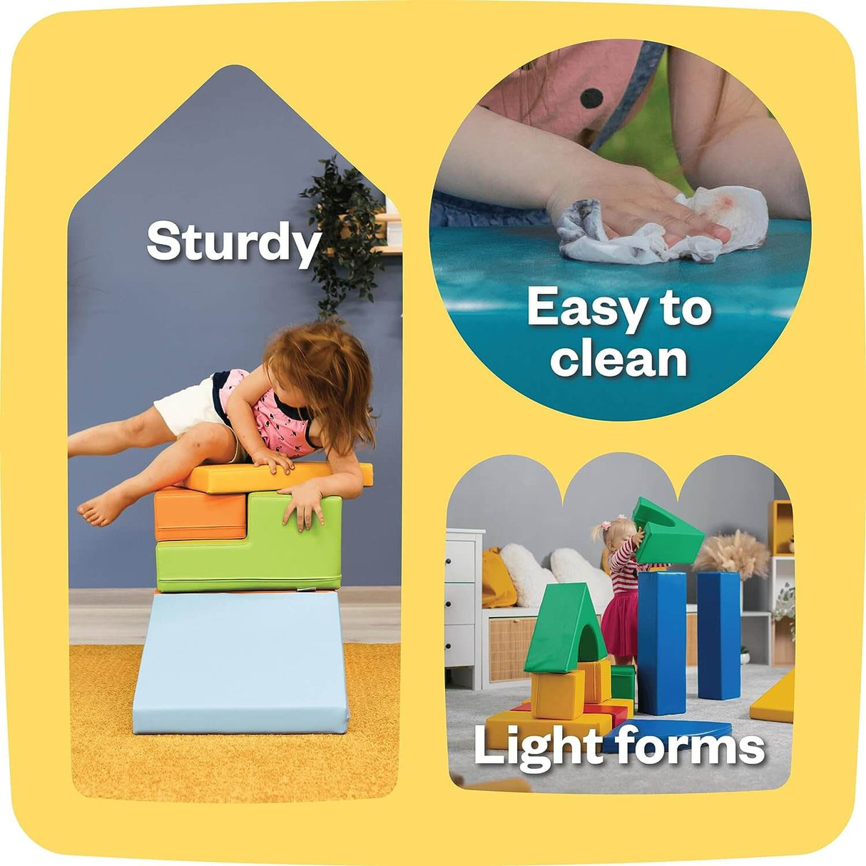 IGLU Set 28 - 6 XL Spielbauklötzen aus Schaumstoff für Kinder - Kreative Softbausteine zum Klettern und Krabbeln