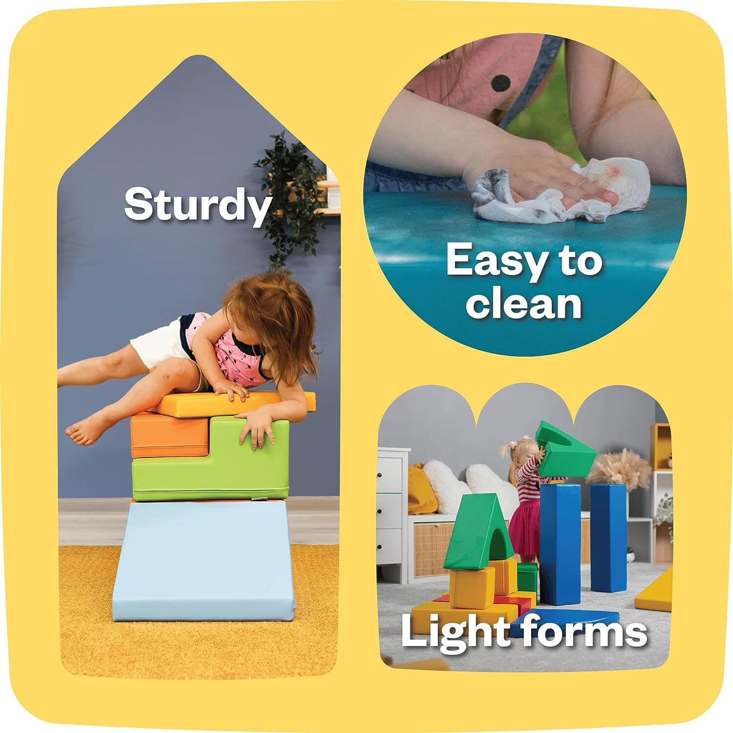 IGLU Set 28 - 6 XL Spielbauklötzen aus Schaumstoff für Kinder - Kreative Softbausteine zum Klettern und Krabbeln