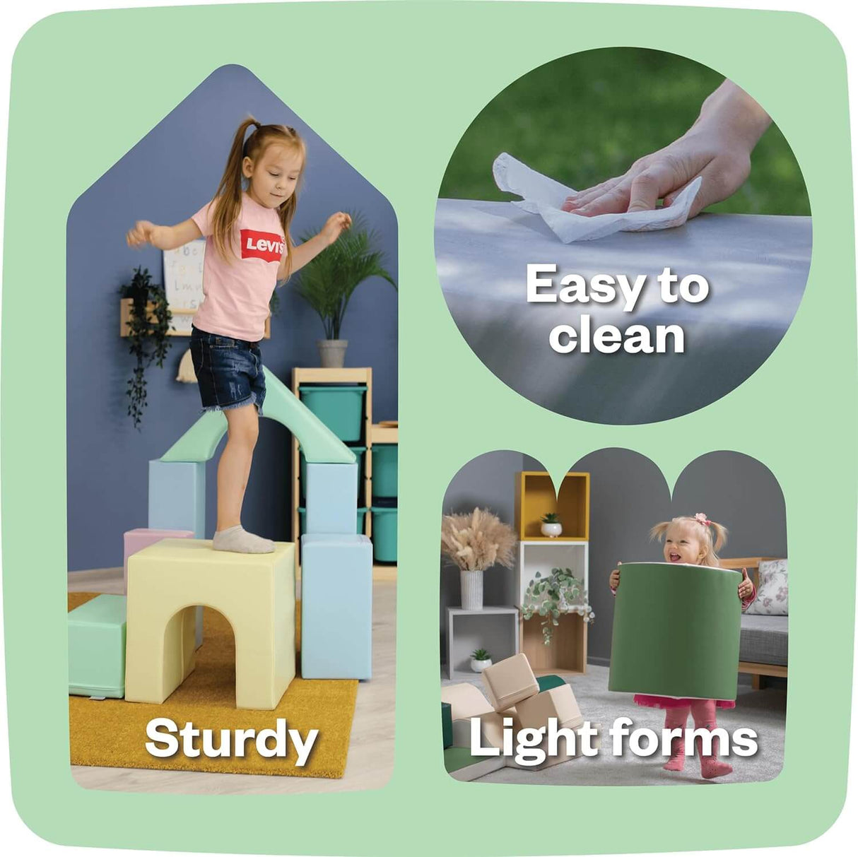 IGLU Softplay Buntes Bällebad aus Schaumstoffbausteinen für sensorisches Abenteuer & kreatives Spielen