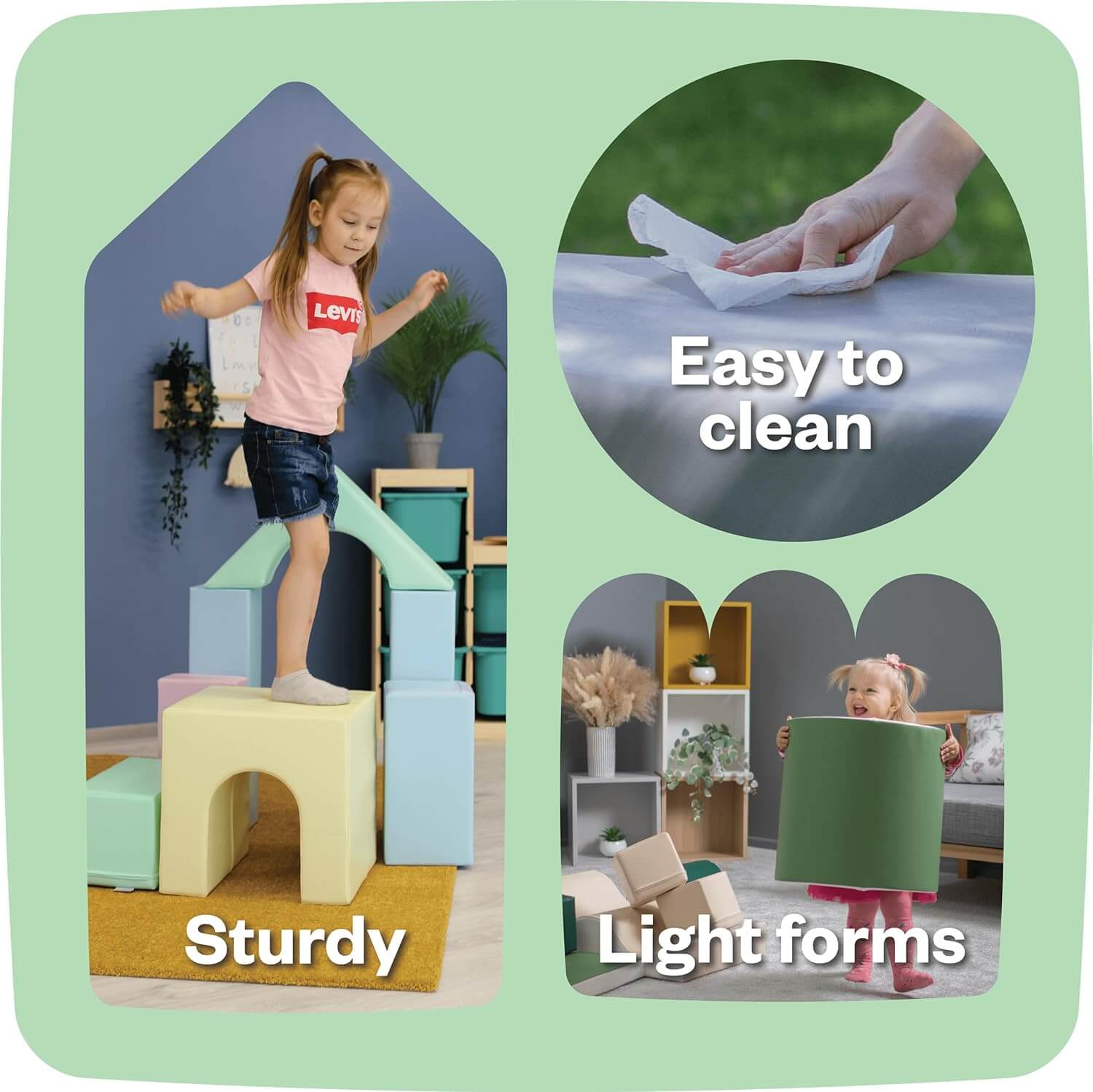 IGLU Softplay Buntes Bällebad aus Schaumstoffbausteinen für sensorisches Abenteuer & kreatives Spielen