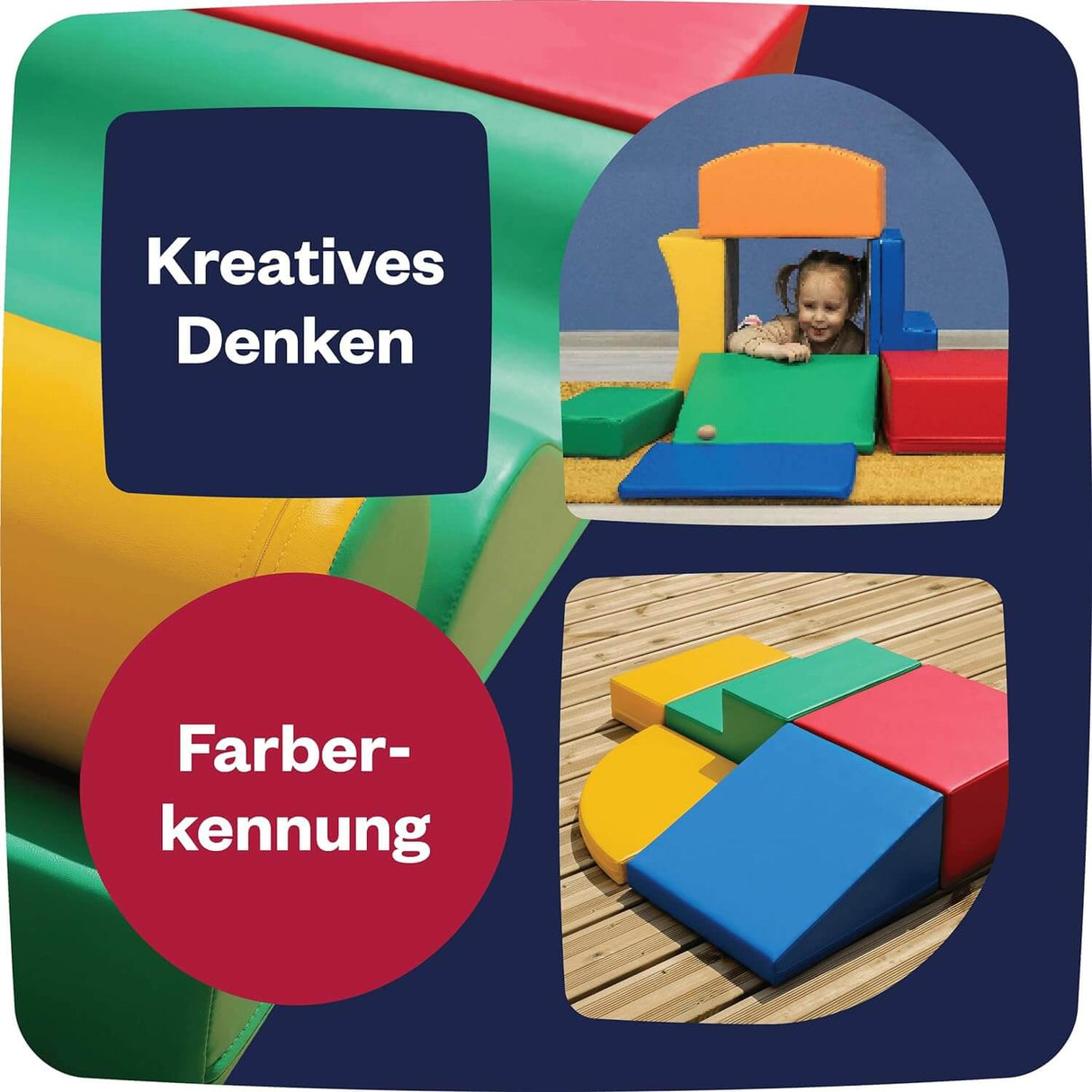 IGLU Set 16 - 4 XL Bausteine aus Schaumstoff zum kreativen spielen für Kinder - Motorik