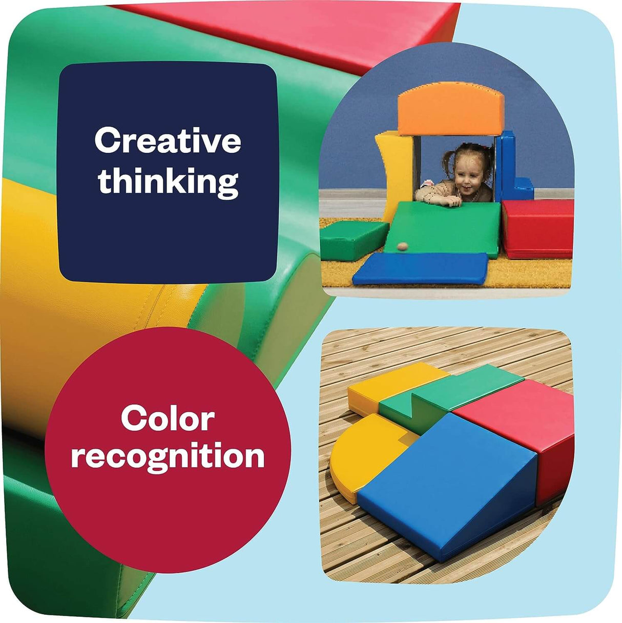 IGLU SET 28 Explorer - in verschiedenen Farben - Bunte Schaumstoff-Klettermodule/Bausteine für Kinder