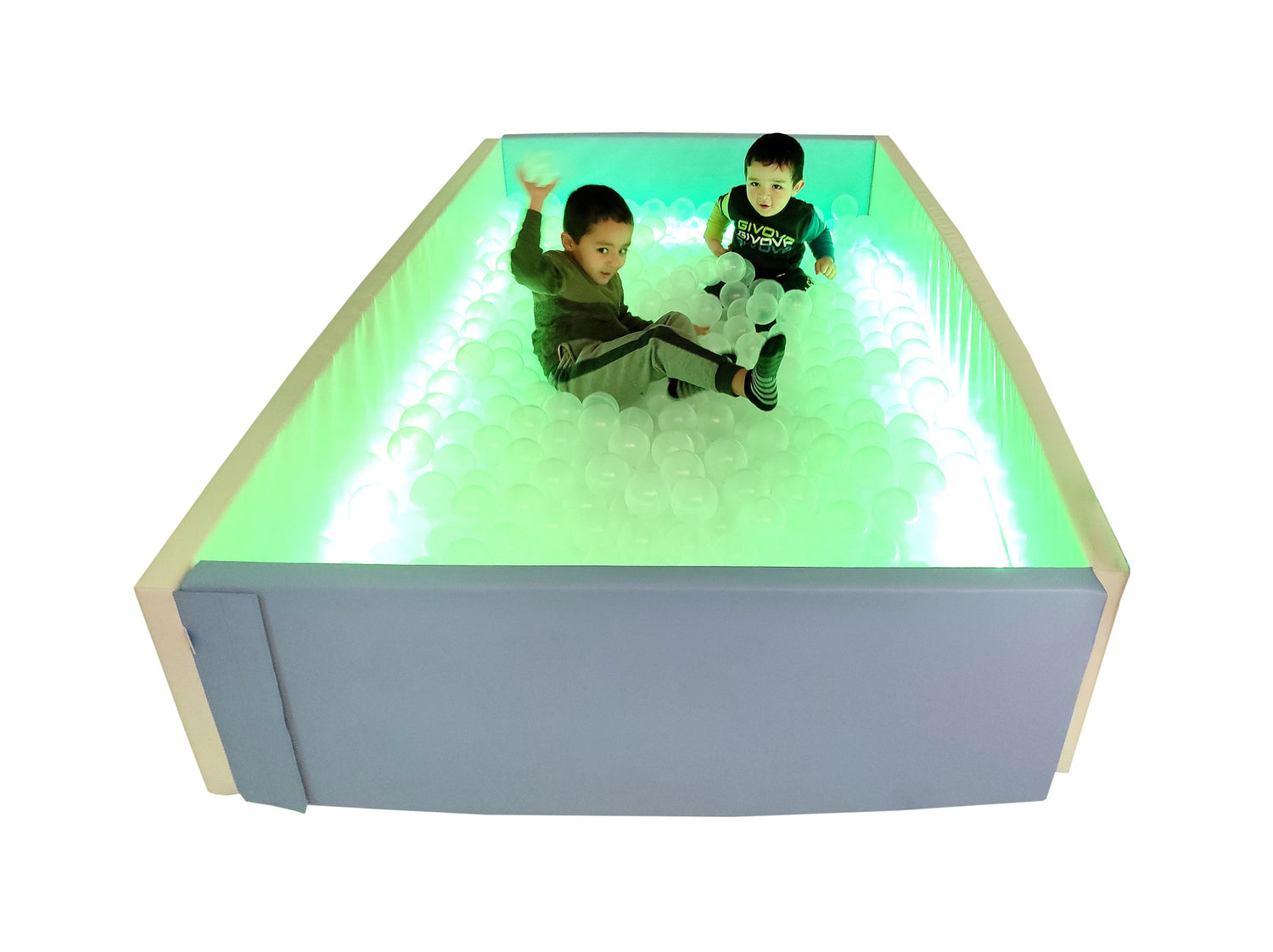 Sumo Didactic - Sensorisches Bällebad mit LED-Licht 200x120x40 cm – langlebig, antibakteriell & sicher für motorisches Lernen in Kindergärten & Schulen