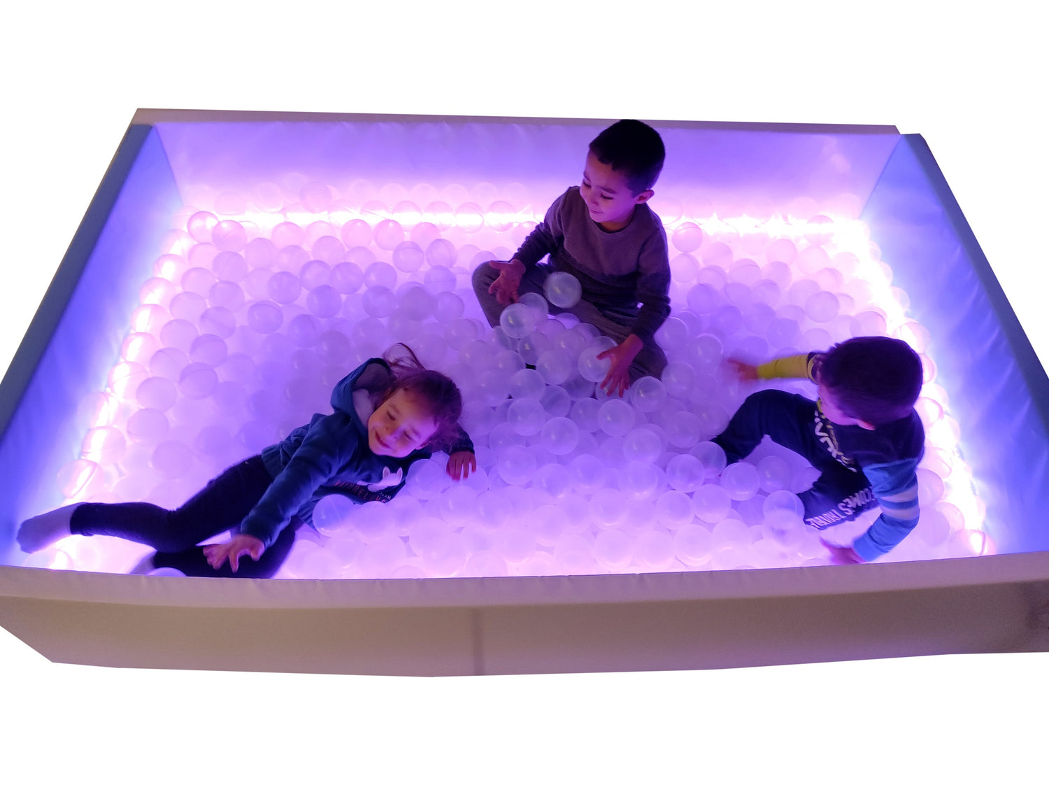 Sumo Didactic - Sensorisches Bällebad mit LED-Licht 200x120x40 cm – langlebig, antibakteriell & sicher für motorisches Lernen in Kindergärten & Schulen