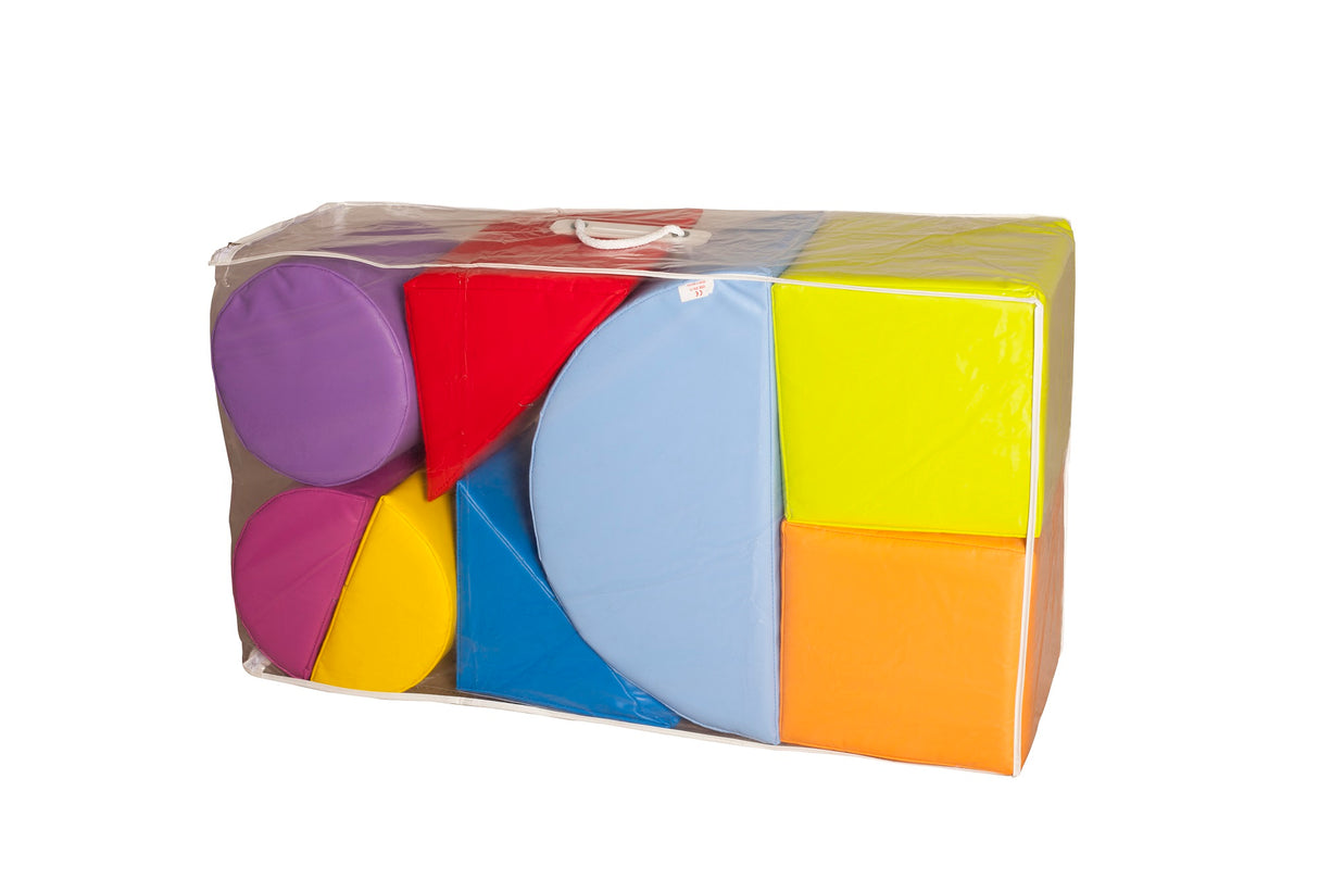 Sumo Didactic - Softbausteine Set für Kinder – 8-tlg. Psychomotorik-Set inkl. Aufbewahrungstasche | Antibakteriell, robust & waschbar | Fördert Motorik, Kreativität & Körperwahrnehmung