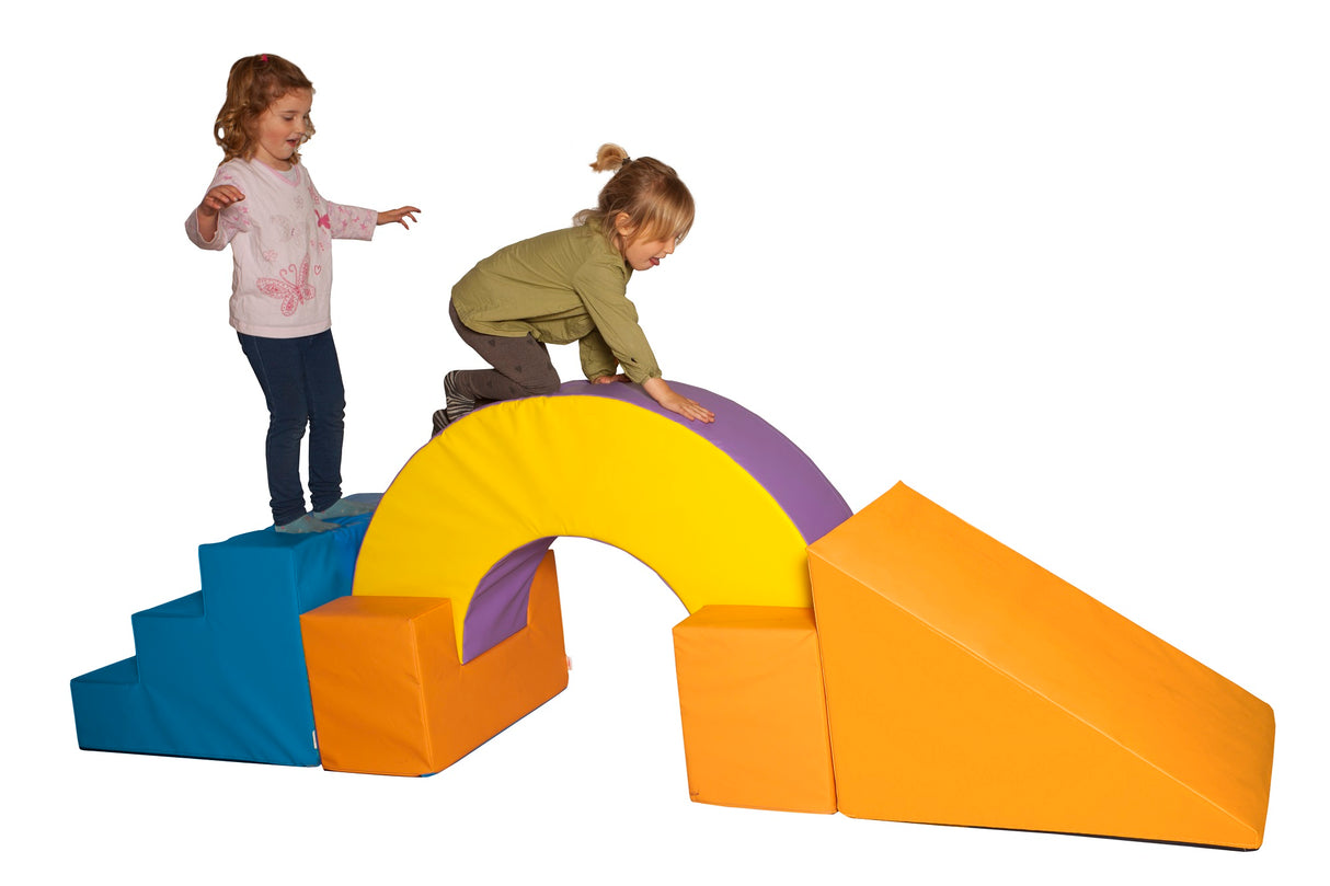 Sumo Didactic - Softbausteine ab 3 Jahren – 5-tlg. Set für Gymnastik & Psychomotorik | Hygienisch, antibakteriell & sicher | Motorikspielzeug für Kita, Schule & Zuhause