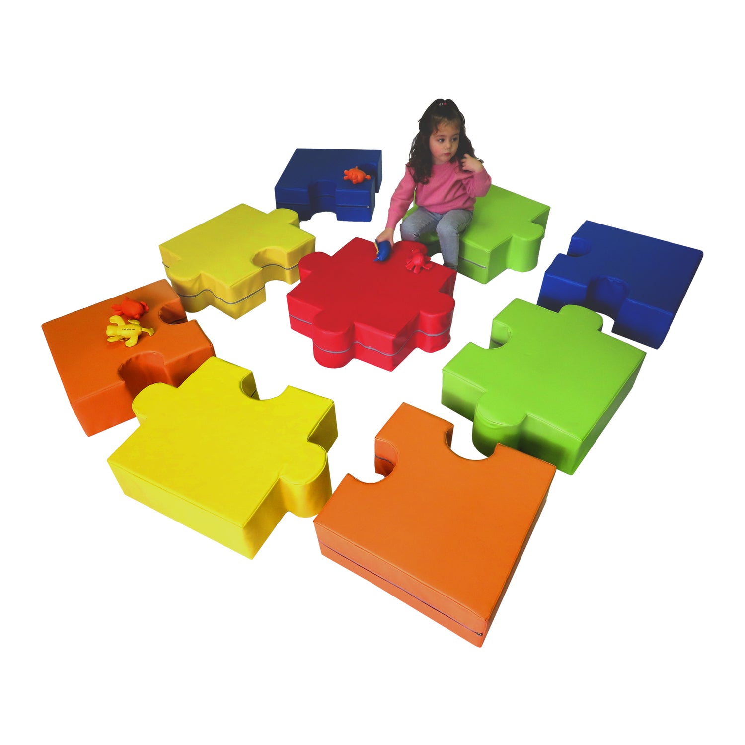 Sumo Didactic - Hochwertige Puzzlematte für Kinder von 6 bis 18 Monaten – Psychomotorik-Set mit 9 Teilen, fördert Motorik und Wahrnehmung