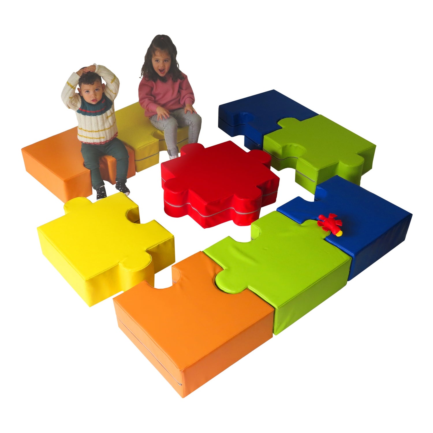 Sumo Didactic - Hochwertige Puzzlematte für Kinder von 6 bis 18 Monaten – Psychomotorik-Set mit 9 Teilen, fördert Motorik und Wahrnehmung