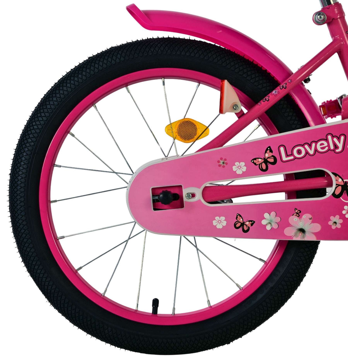 Volare Lovely Kinderfahrrad – Mädchen – 18 Zoll – Rosa Weiß