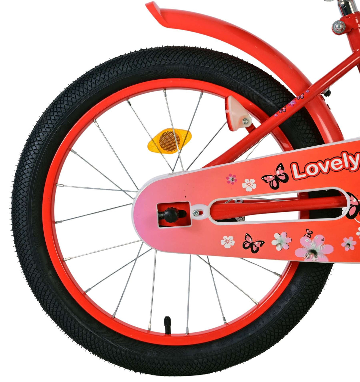 Volare Lovely Kinderfahrrad – Mädchen – 18 Zoll – Rot Weiß