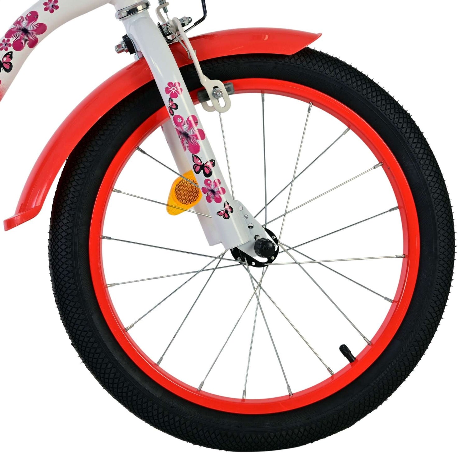 Volare Lovely Kinderfahrrad – Mädchen – 18 Zoll – Rot Weiß