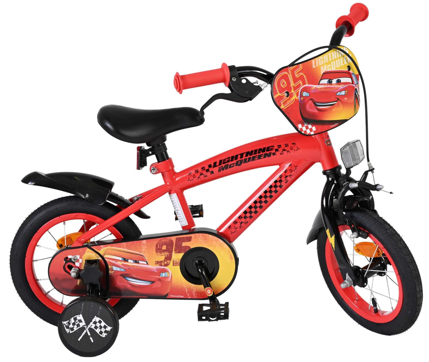 Volare Disney Cars Kinderfahrrad - Jungen - 12 Zoll - Rot
