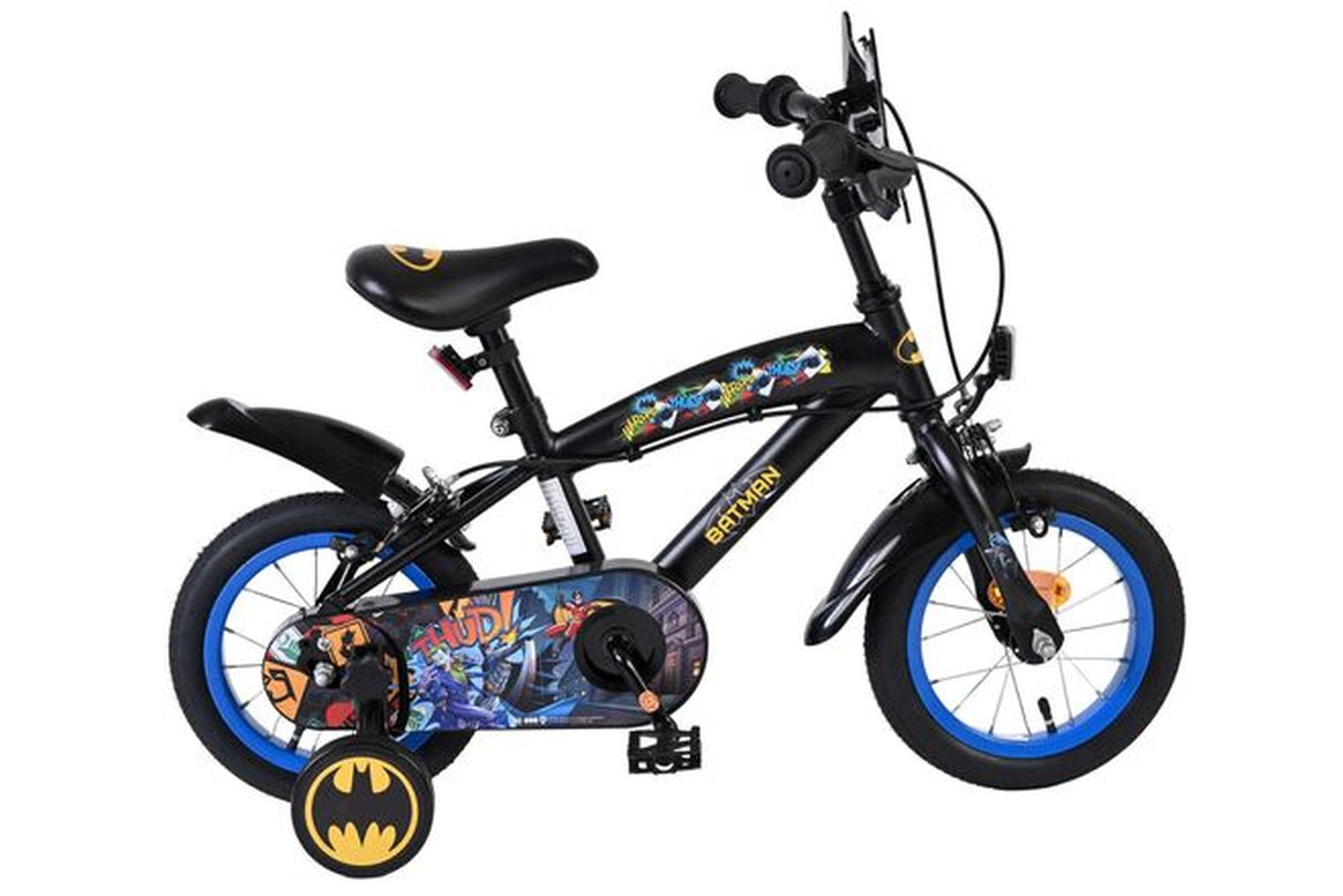 Volare Batman Kinderfahrrad - Jungen - 12 Zoll - Schwarz - Zwei Handbremsen