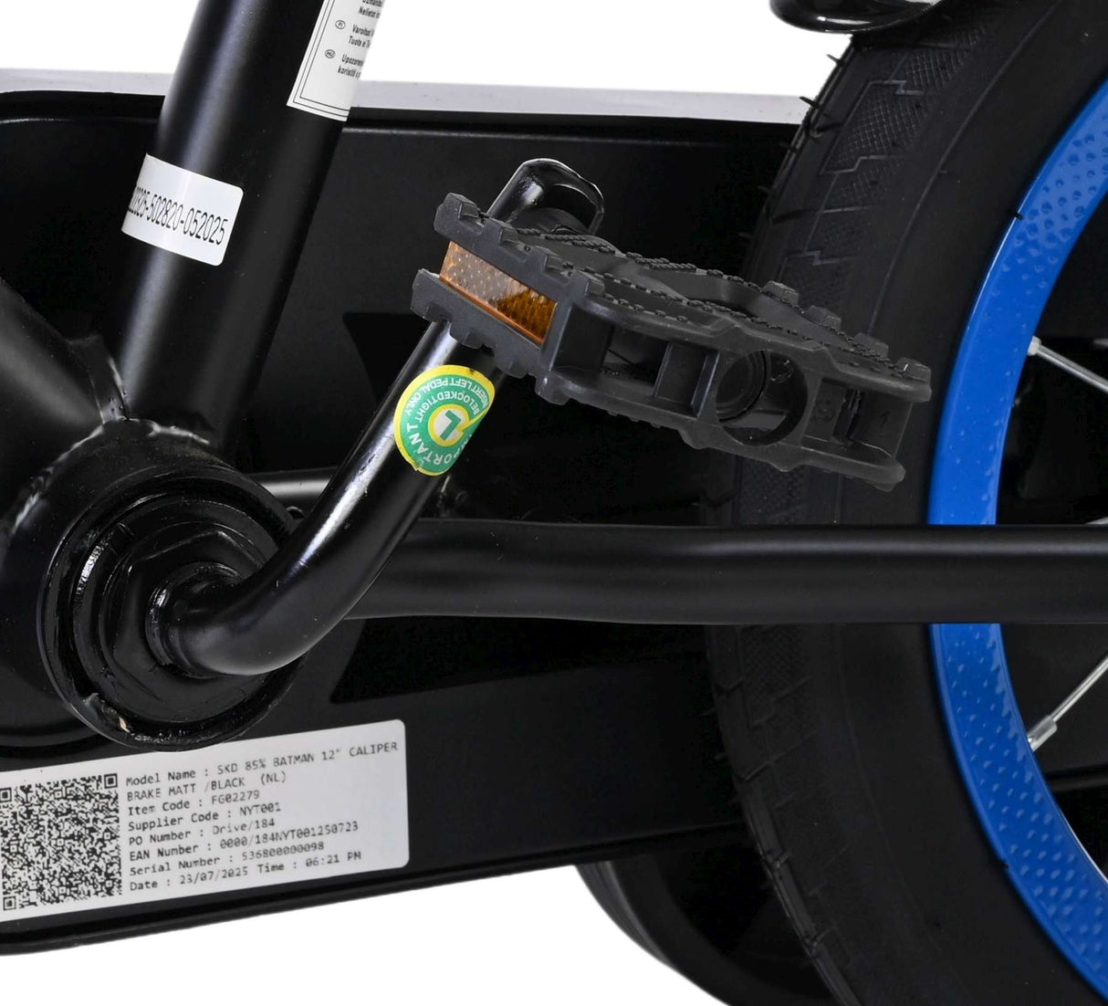 Volare Batman Kinderfahrrad - Jungen - 12 Zoll - Schwarz - Zwei Handbremsen