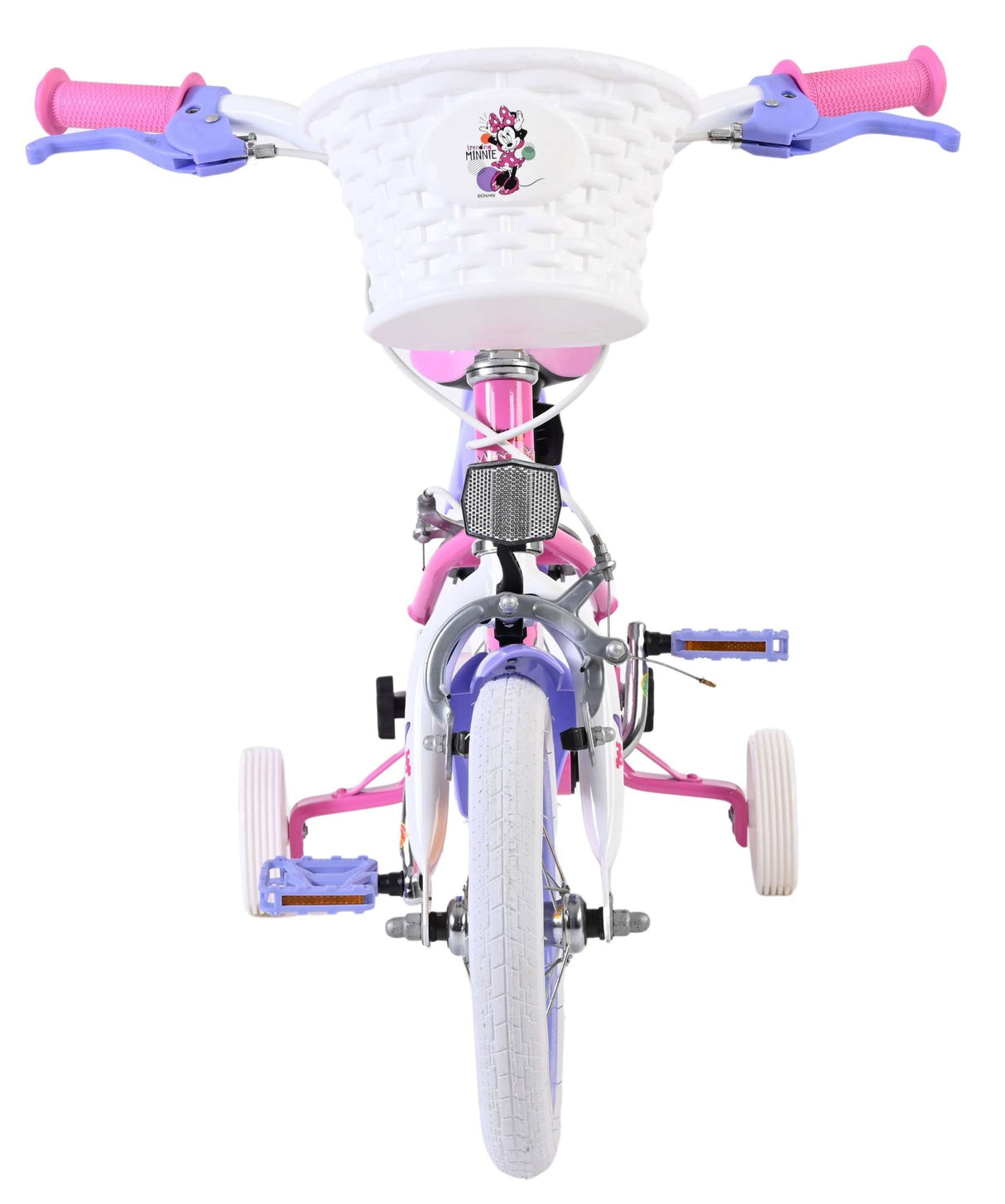 Volare Disney Minnie – die süßeste Minnie aller Zeiten! Kinderfahrrad - Mädchen - 12 Zoll - Rosa - Zwei Handbremsen