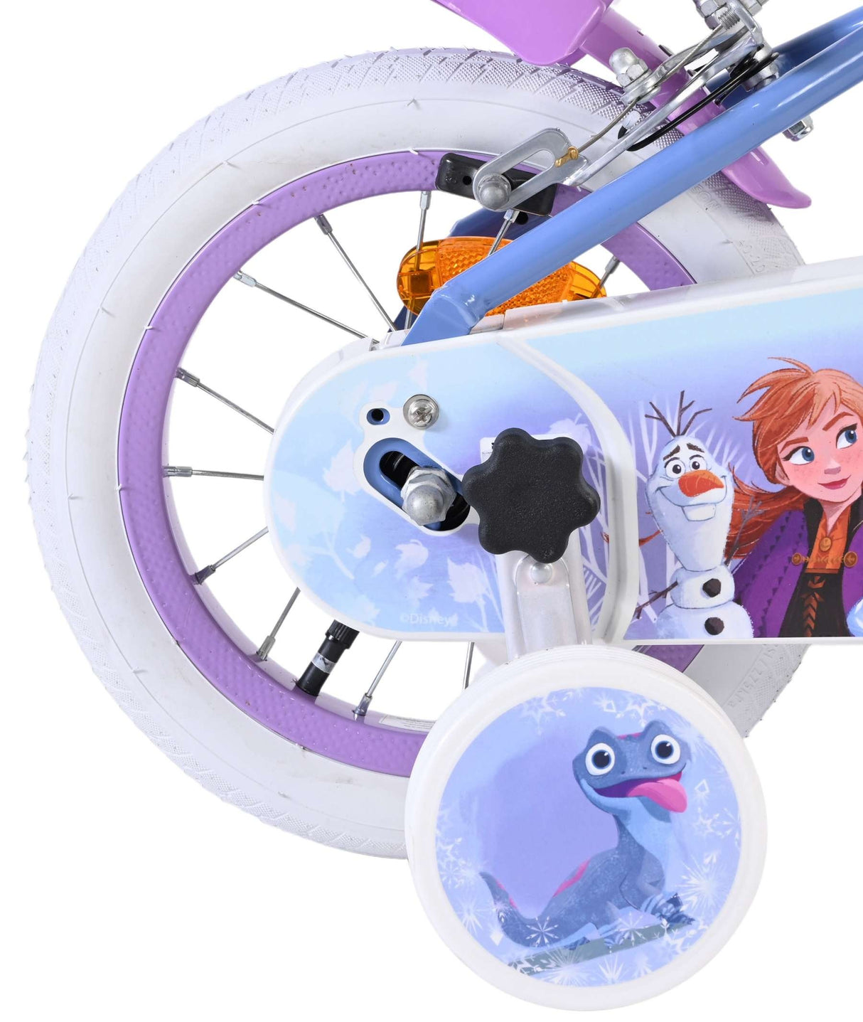 Volare Disney Frozen 2 Kinderfahrrad - Mädchen - 12 Zoll - Blau/Lila - Zwei Handbremsen