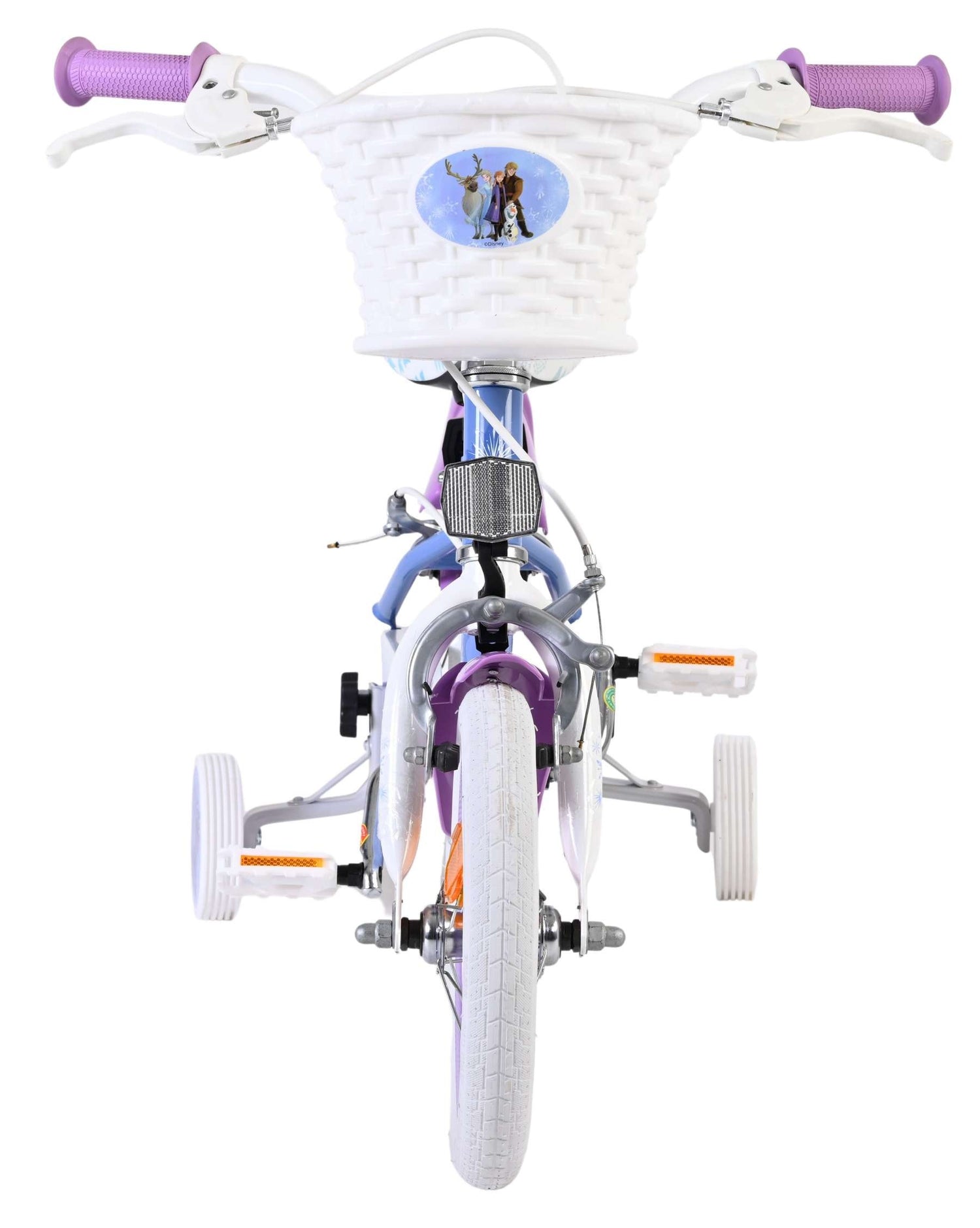 Volare Disney Frozen 2 Kinderfahrrad - Mädchen - 12 Zoll - Blau/Lila - Zwei Handbremsen