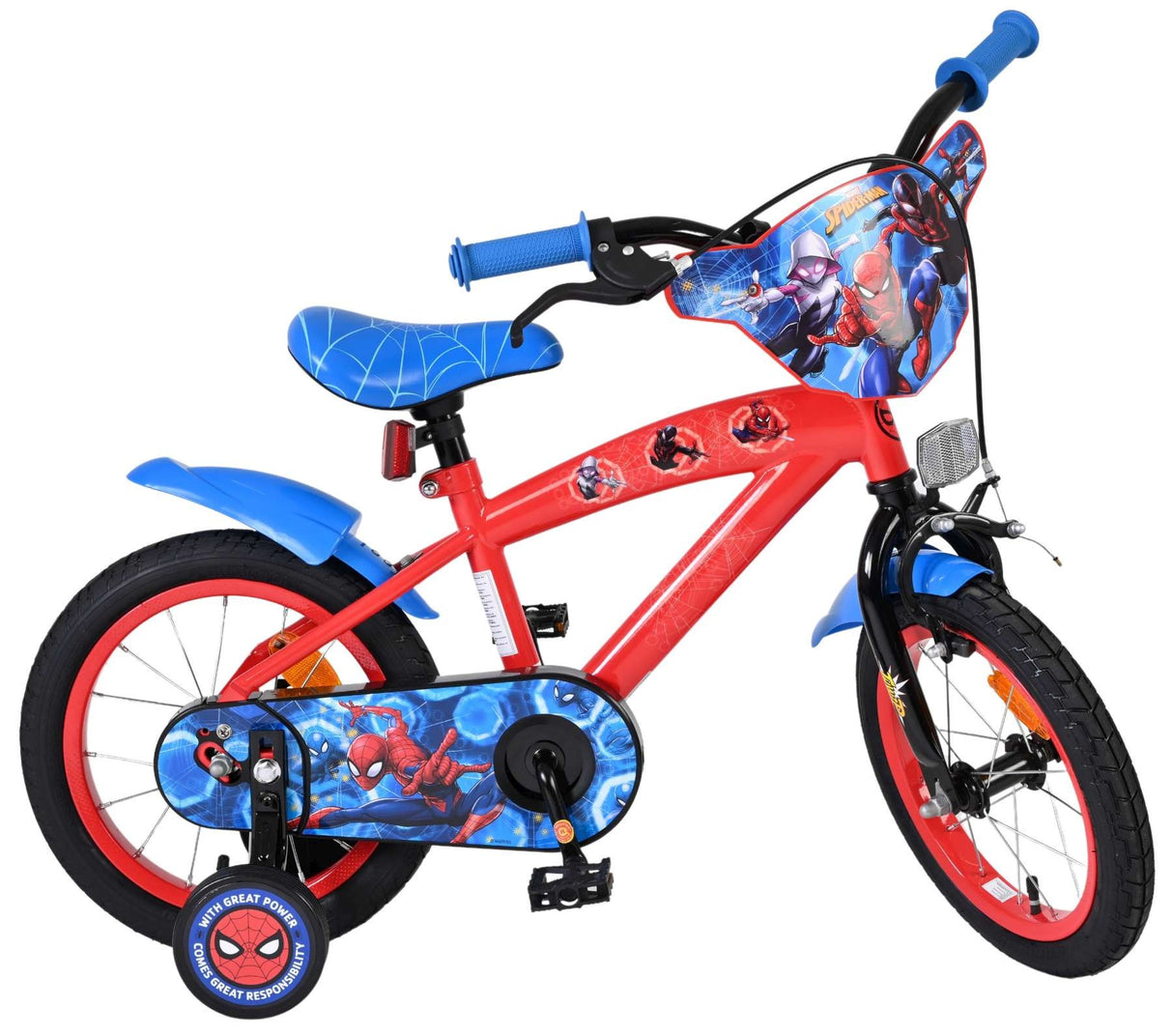 Volare Marvel Spider-Man Kinderfahrrad - Jungen - 14 Zoll - Rot/Blau