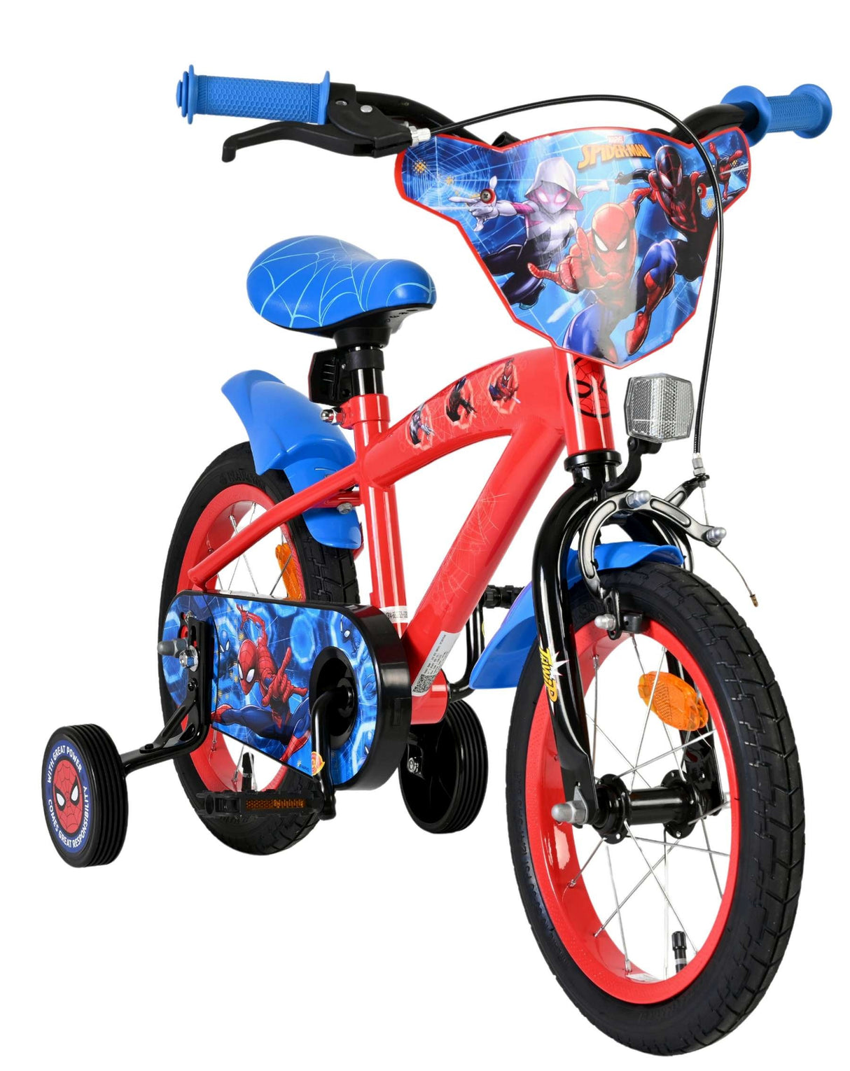 Volare Marvel Spider-Man Kinderfahrrad - Jungen - 14 Zoll - Rot/Blau