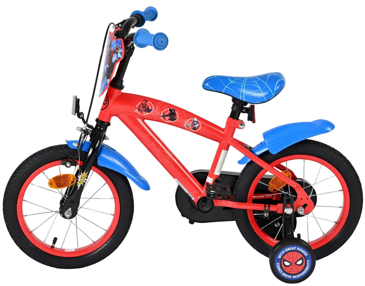 Volare Marvel Spider-Man Kinderfahrrad - Jungen - 14 Zoll - Rot/Blau