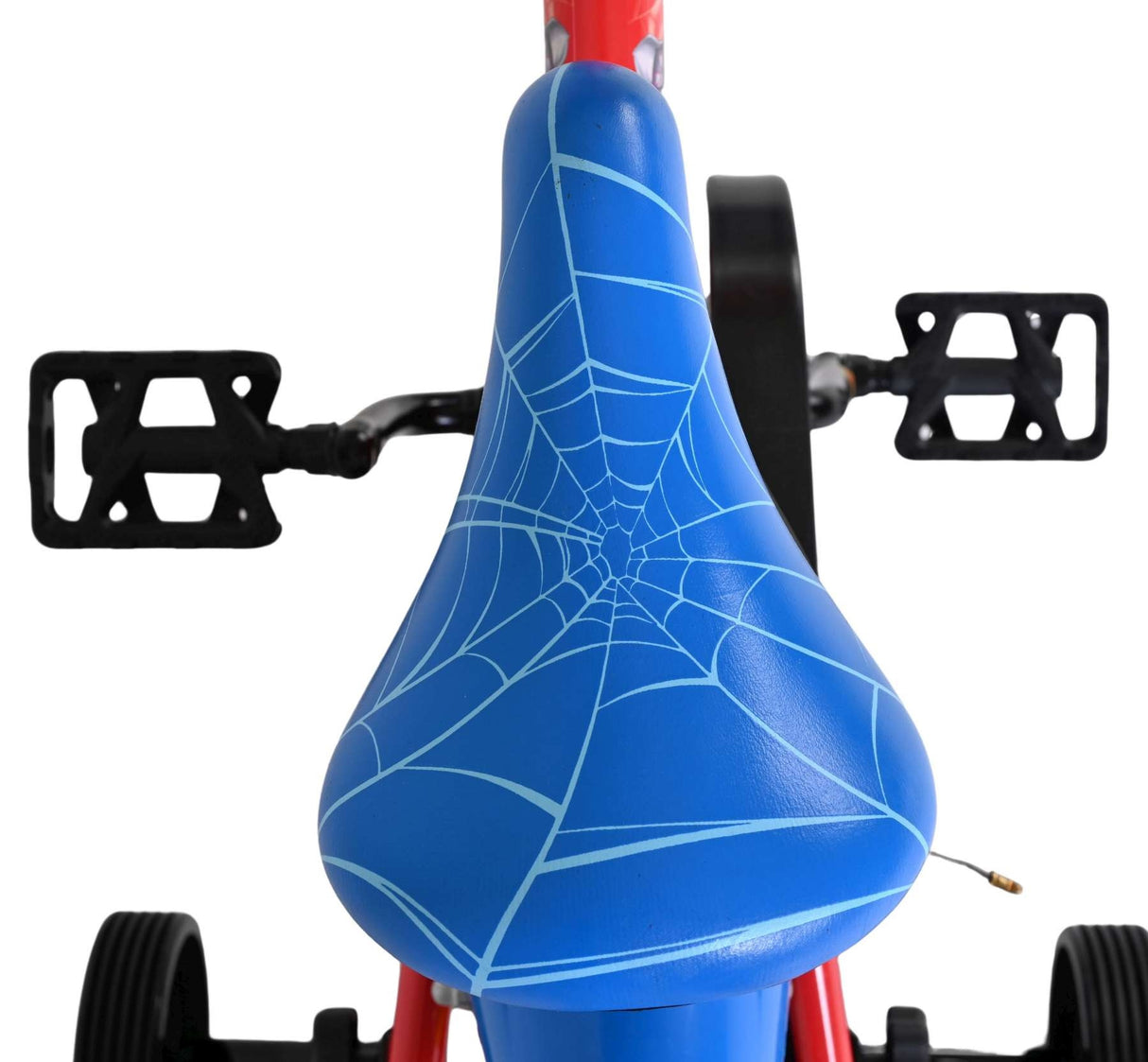 Volare Spider-Man Kinderfahrrad - Jungen - 14 Zoll - Blau/Rot - Zwei Handbremsen