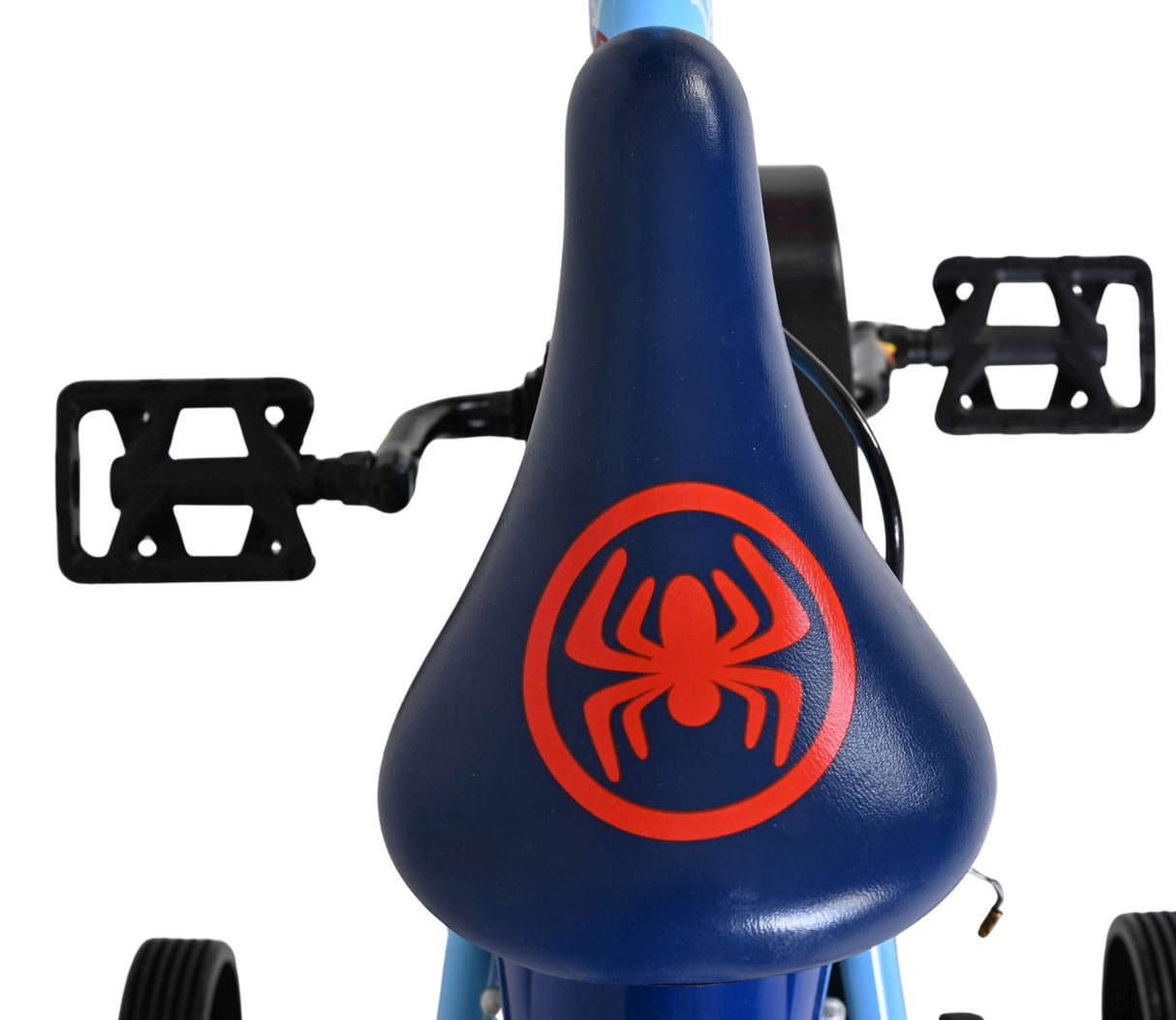 Volare Spidey Kinderfahrrad - Jungen - 14 Zoll - Blau Rot - Zwei Handbremsen