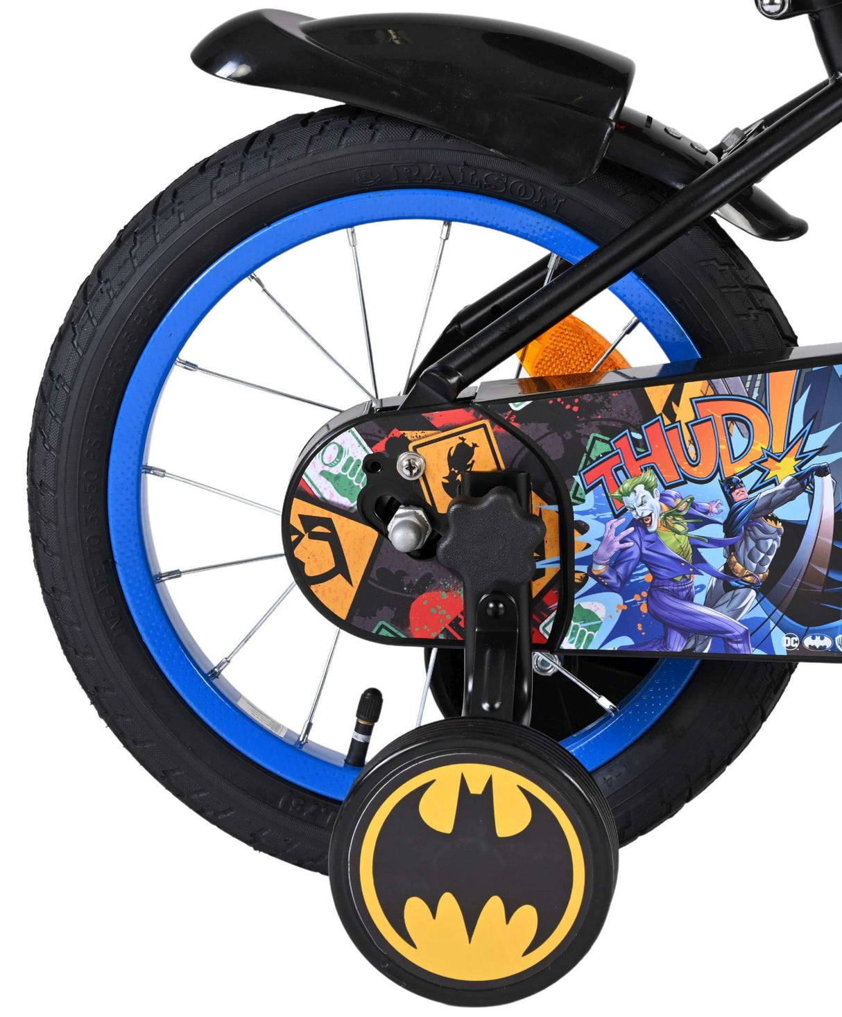 Volare Batman Kinderfahrrad - Jungen - 14 Zoll - Schwarz